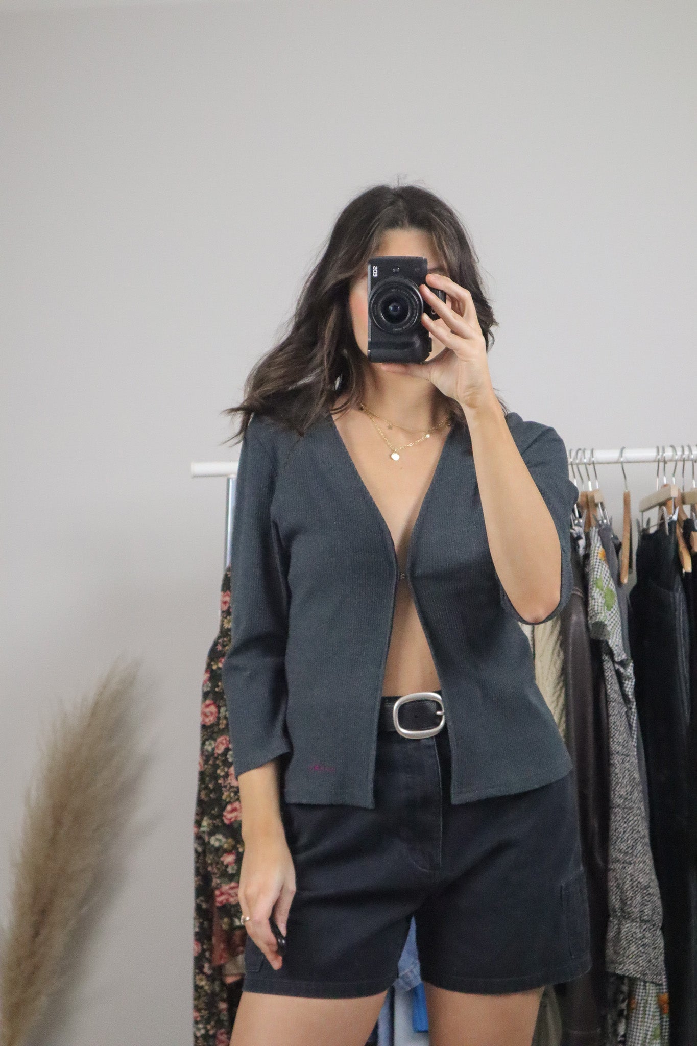 Made in France x Vintage x Clasp Ribbed Top (XS/S)