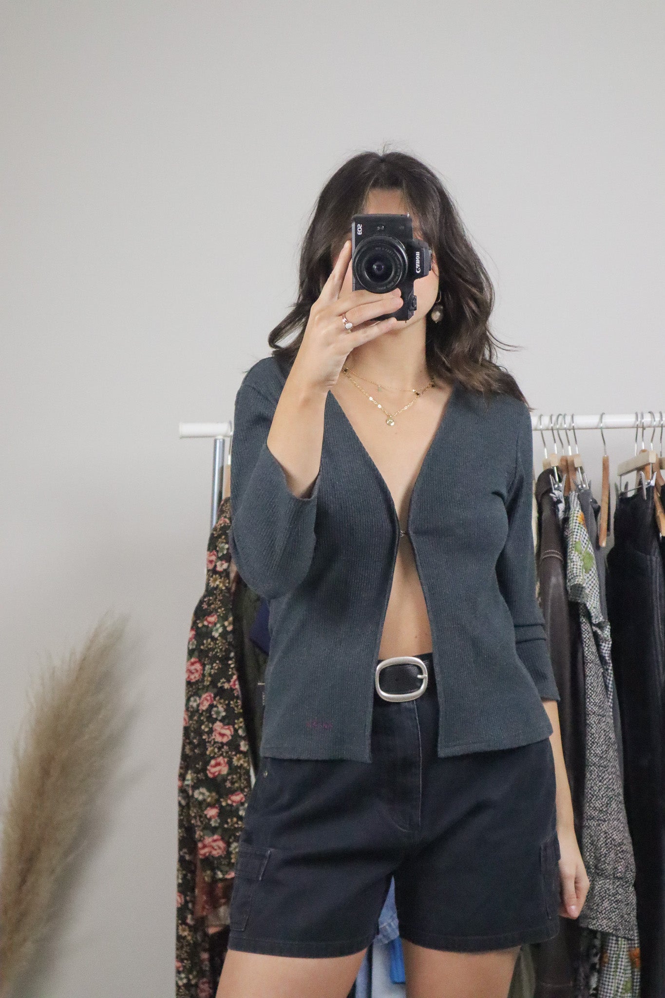 Made in France x Vintage x Clasp Ribbed Top (XS/S)