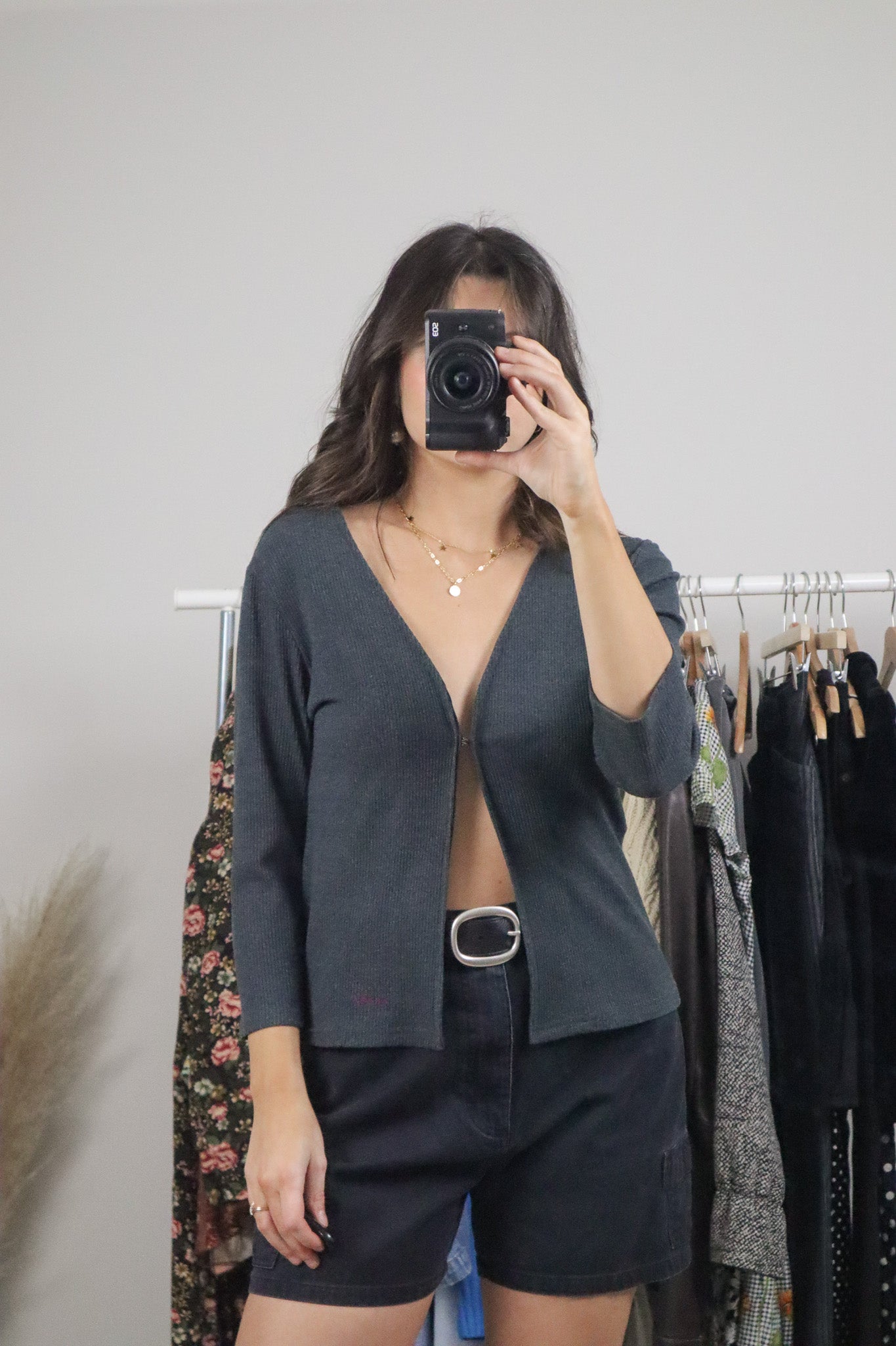 Made in France x Vintage x Clasp Ribbed Top (XS/S)