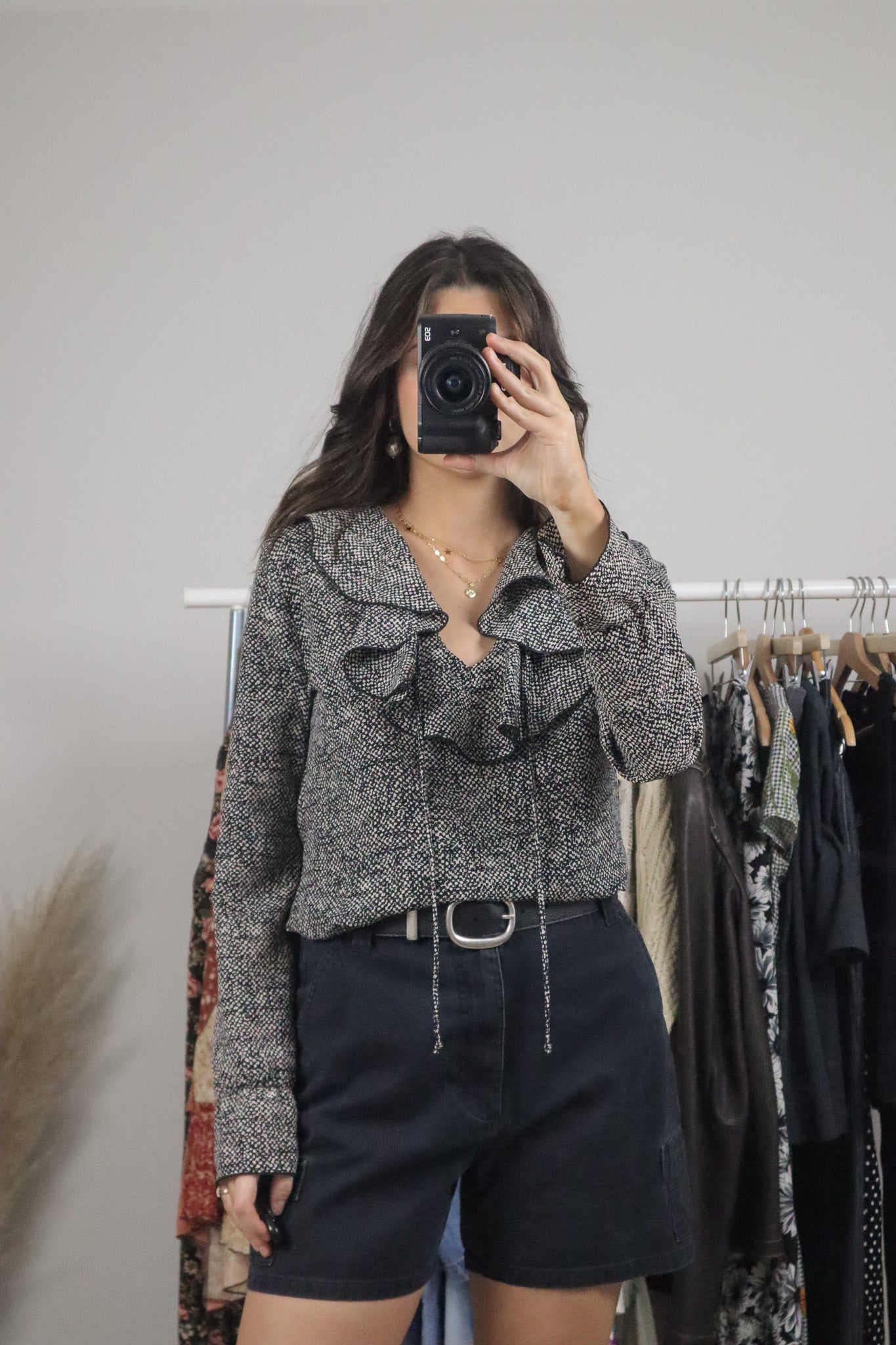 Made in Canada x Vintage x Patterned Blouse (S)