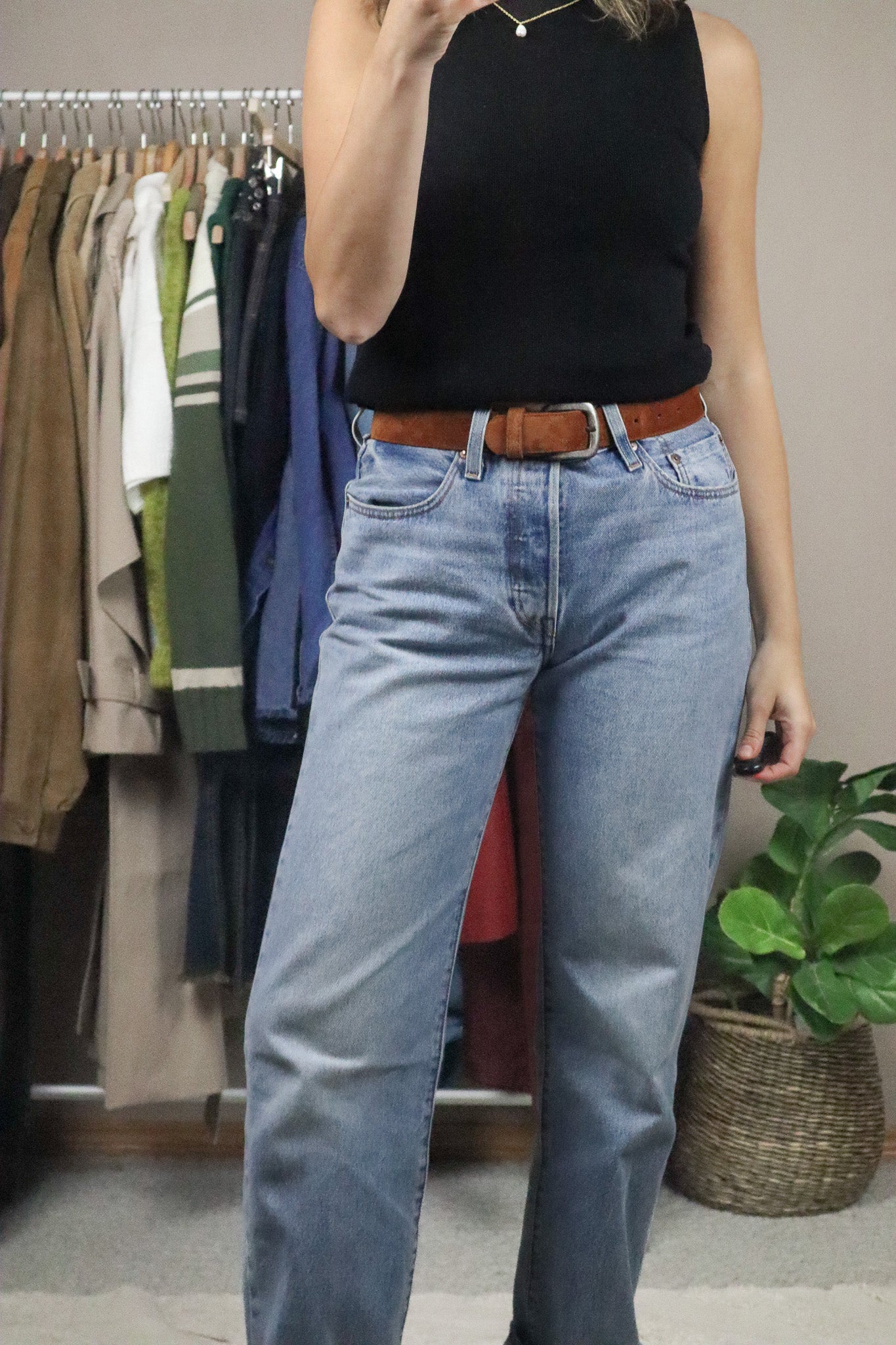 Made in Canada x Vintage x Suede Belt (XS)