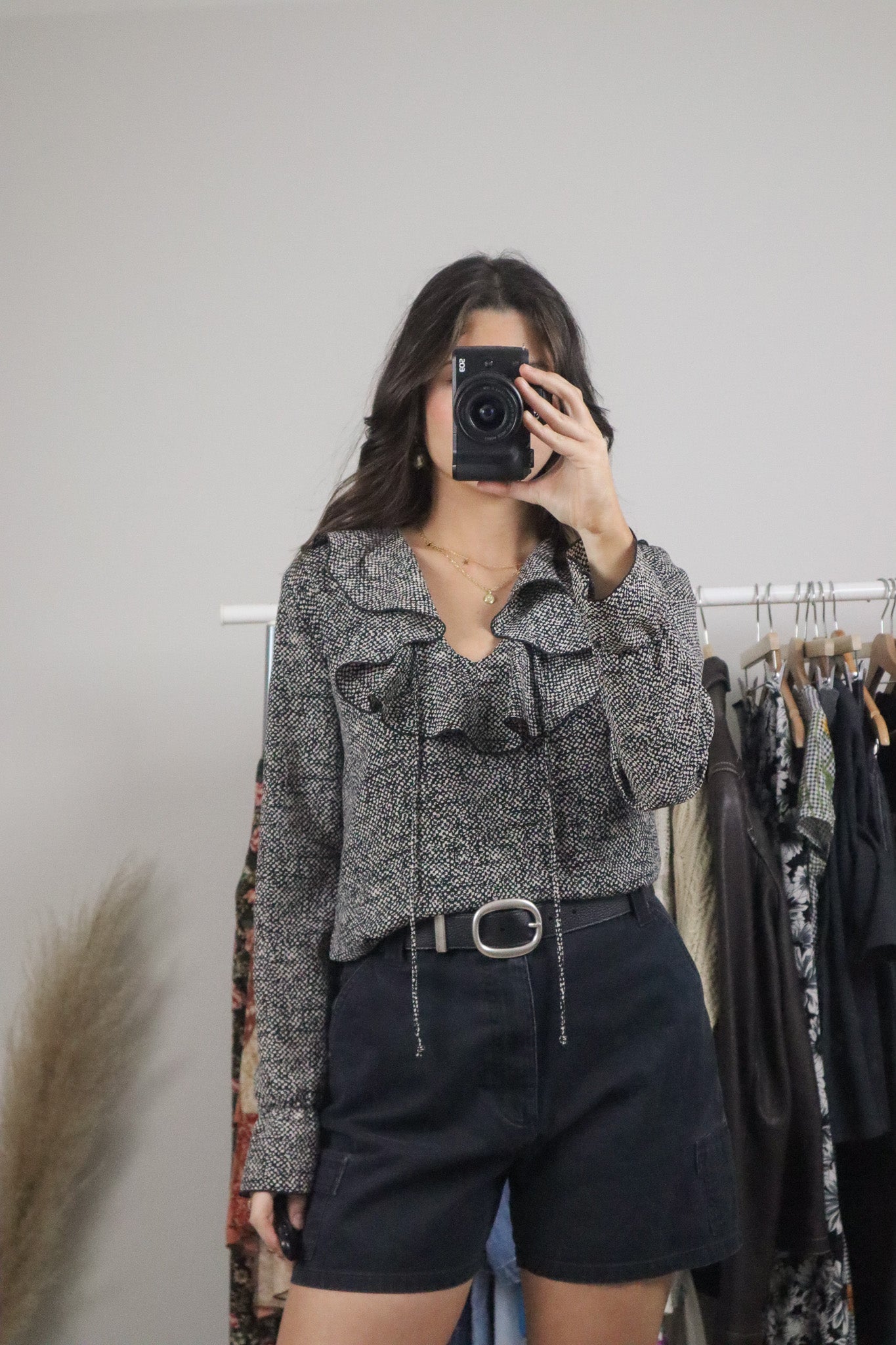 Made in Canada x Vintage x Patterned Blouse (S)