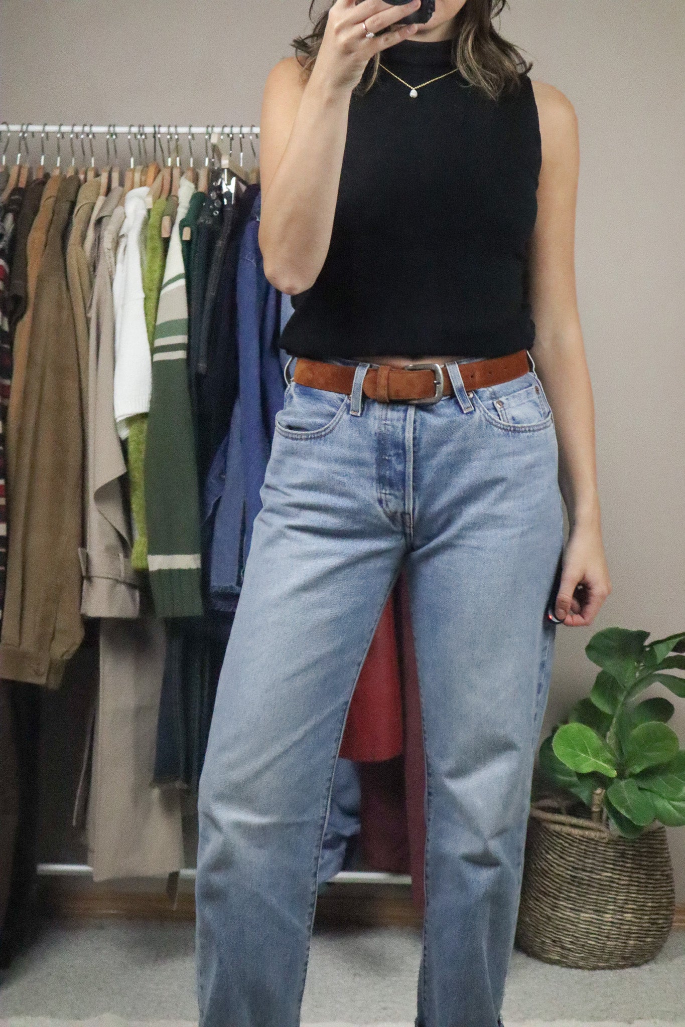 Made in Canada x Vintage x Suede Belt (XS)