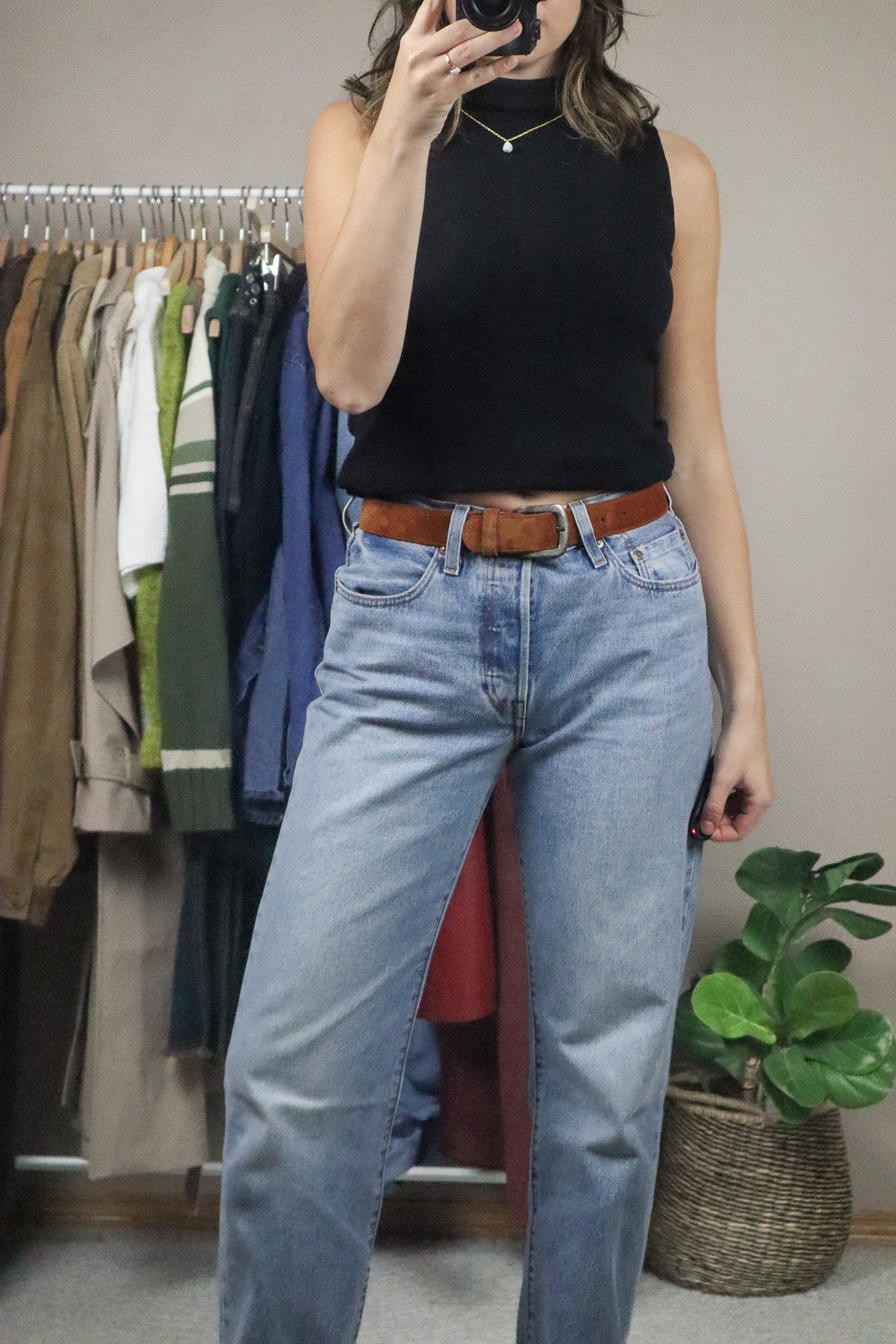 Made in Canada x Vintage x Suede Belt (XS)