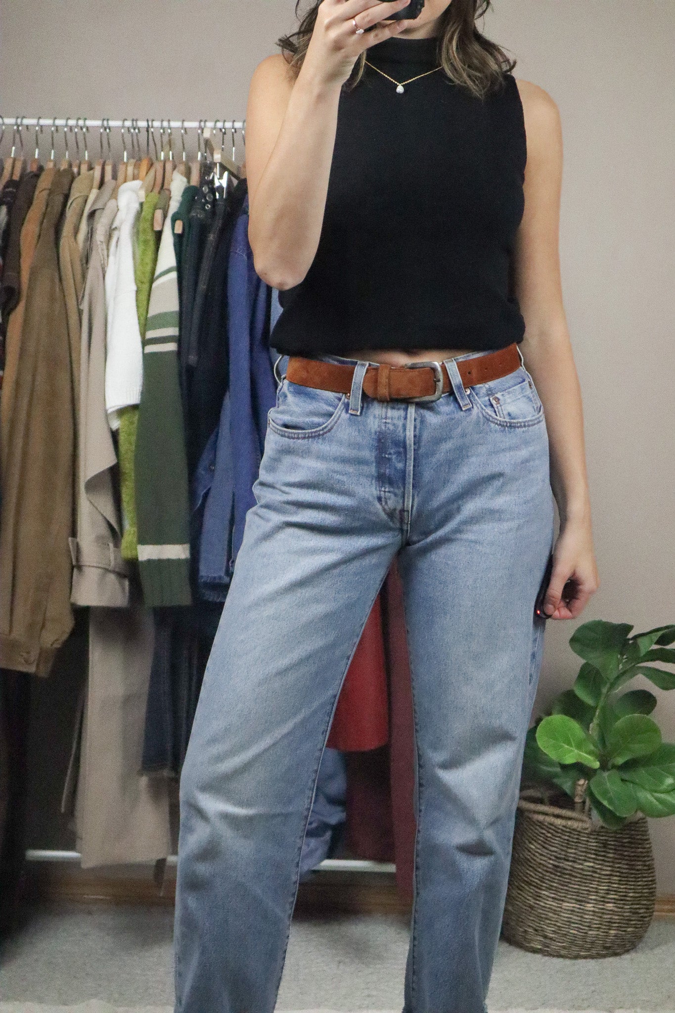 Made in Canada x Vintage x Suede Belt (XS)