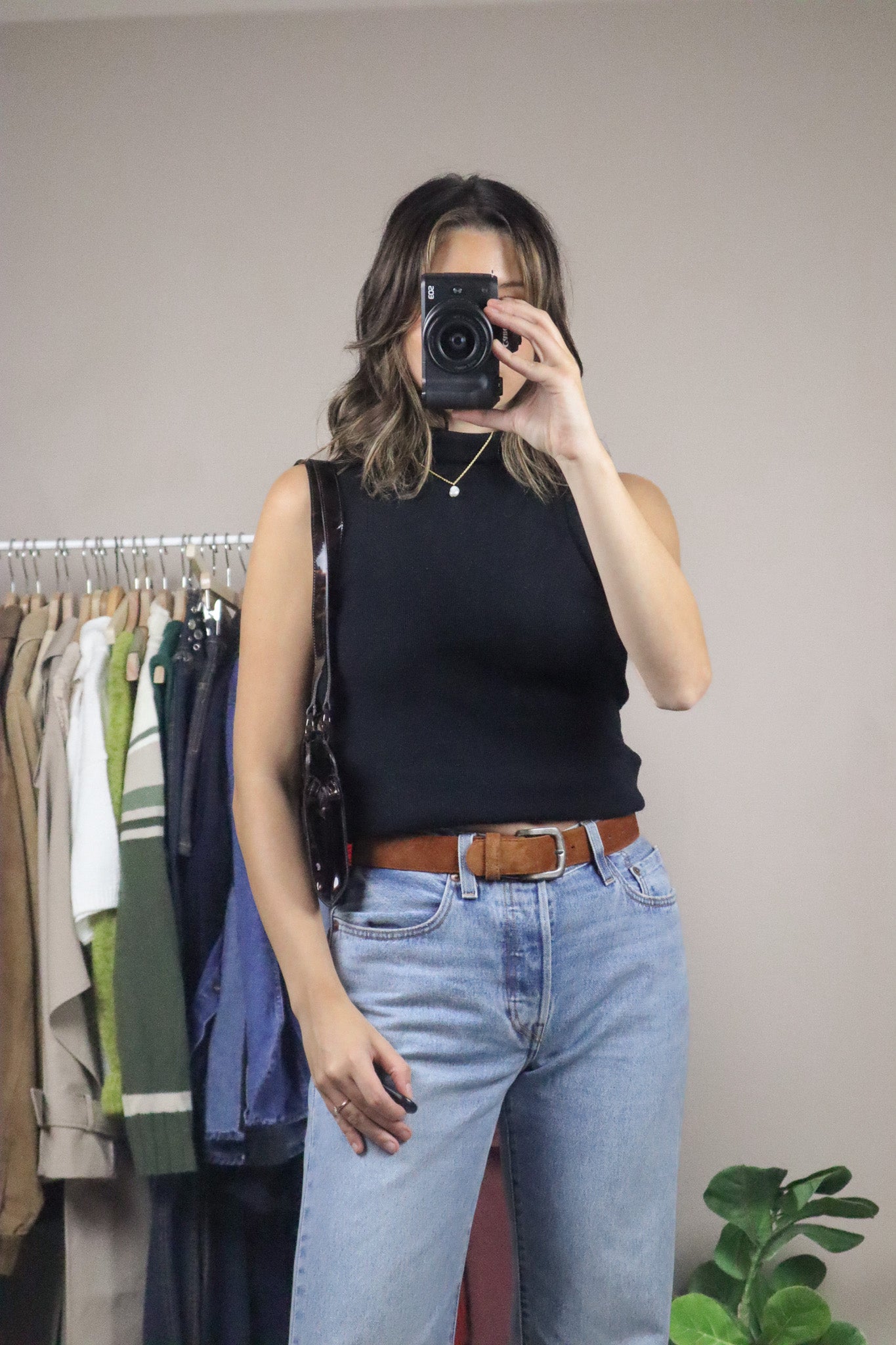 Made in Spain x Stuart Weitzman x Tortoise Trim Purse