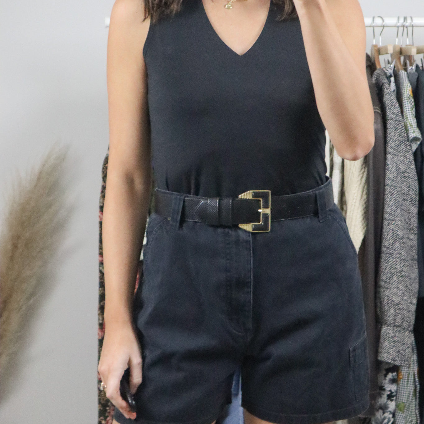 Vintage x Leather Belt (S)