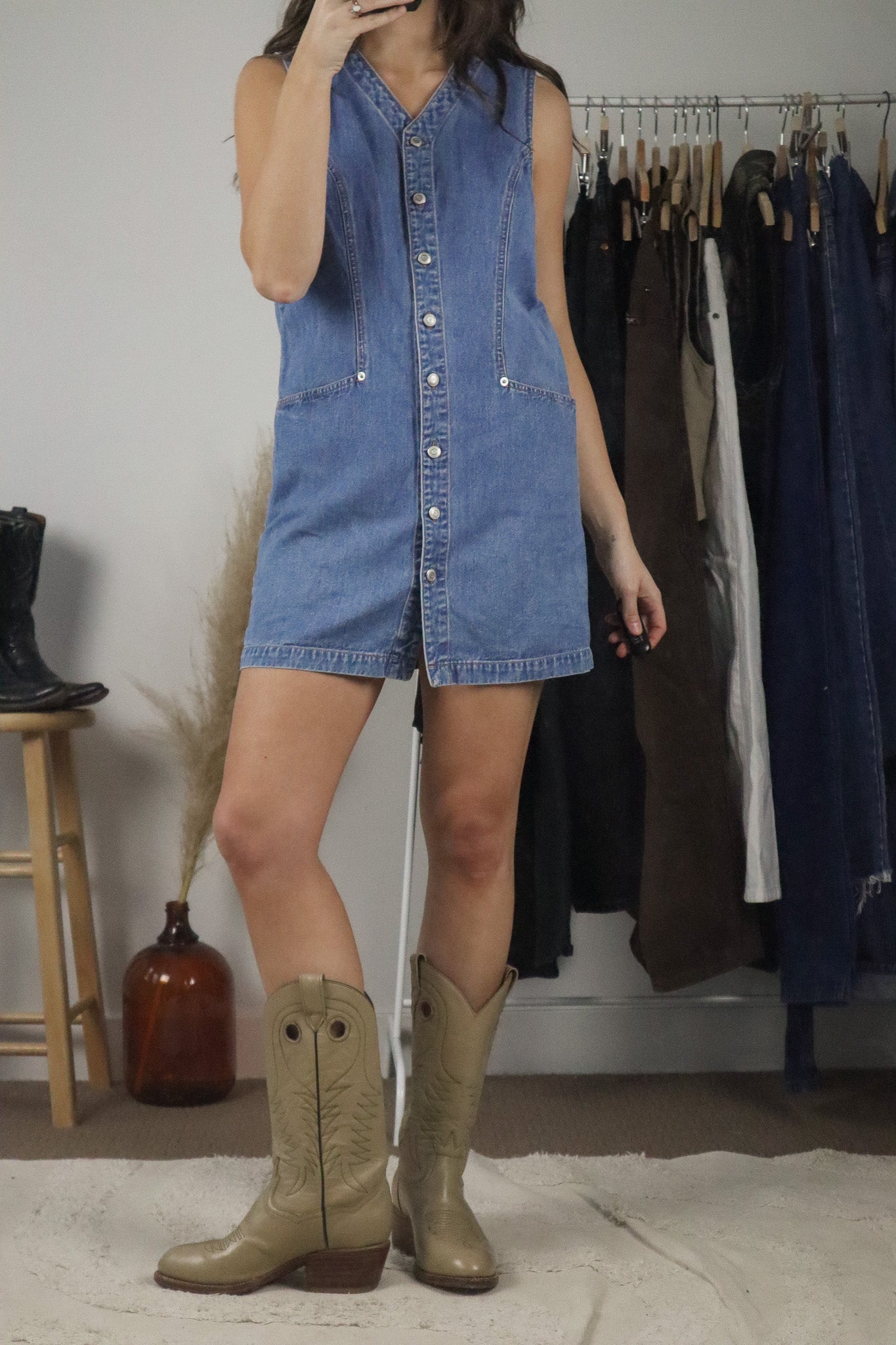 Vintage x Denim Dress (S)