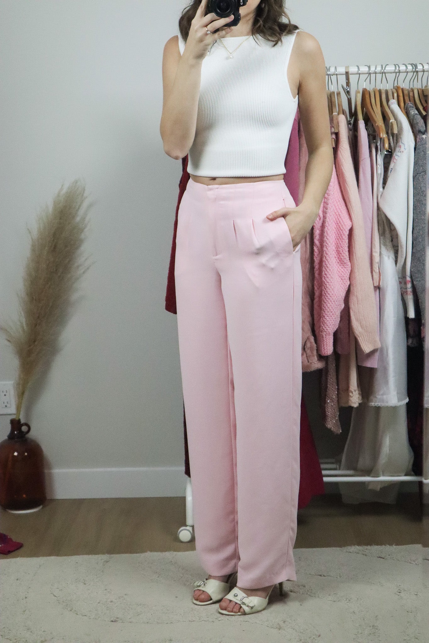 Vintage x Pink Trouser Pants (S)