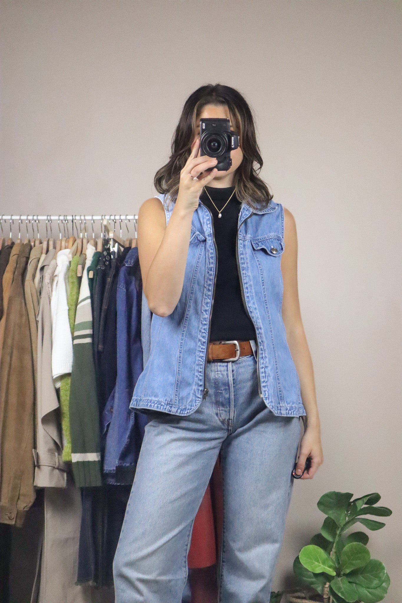 Vintage x Denim Vest (S)