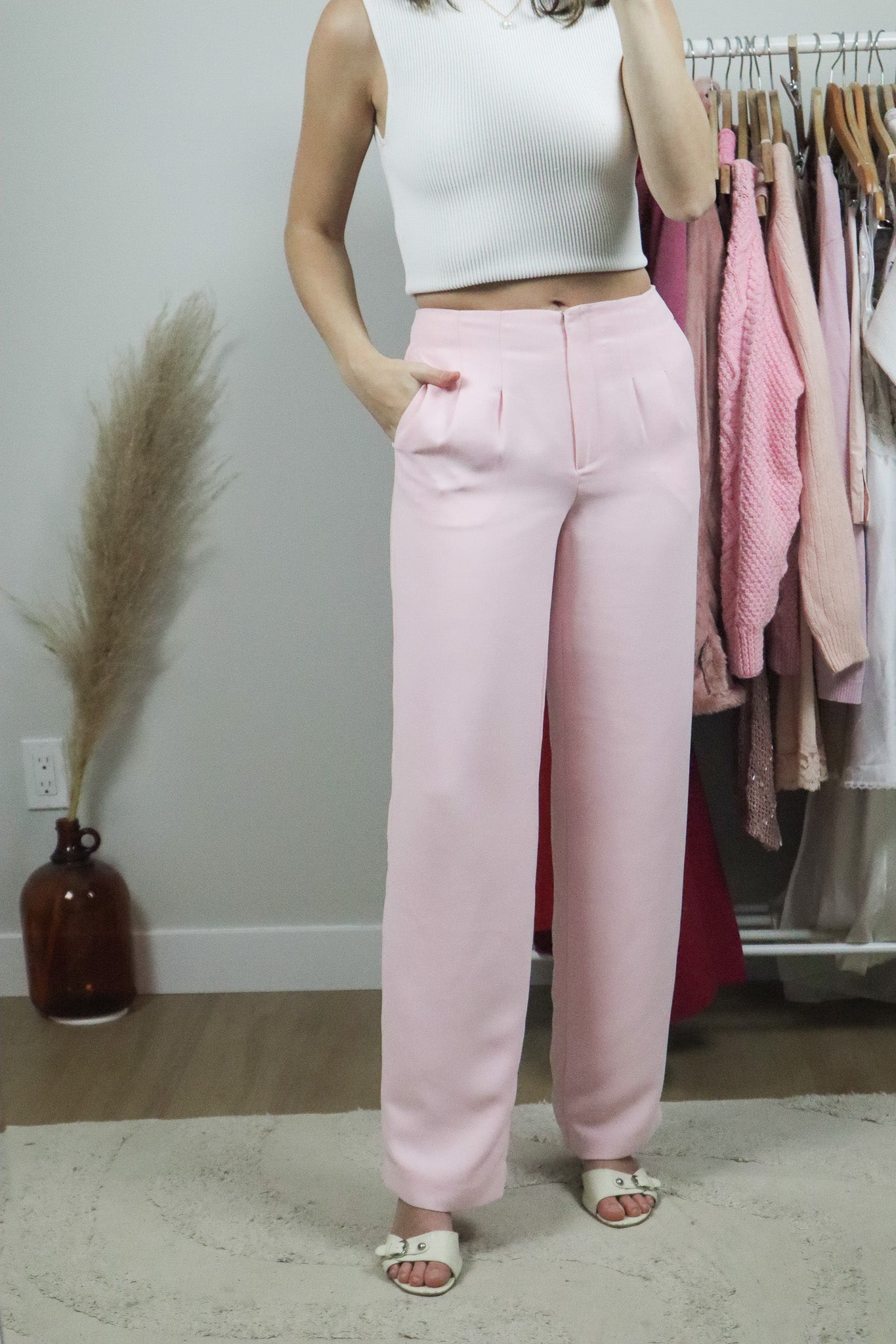 Vintage x Pink Trouser Pants (S)