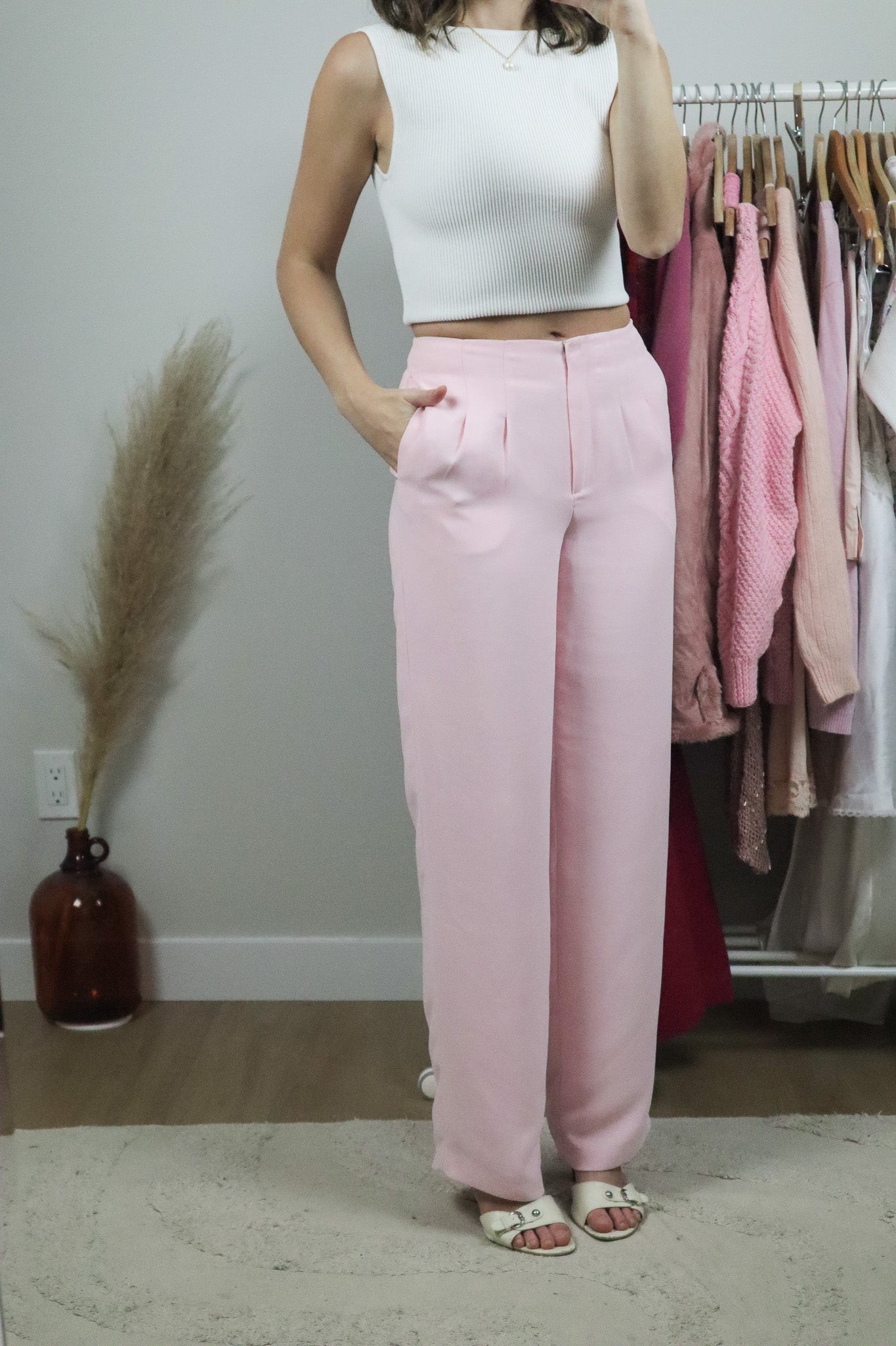Vintage x Pink Trouser Pants (S)