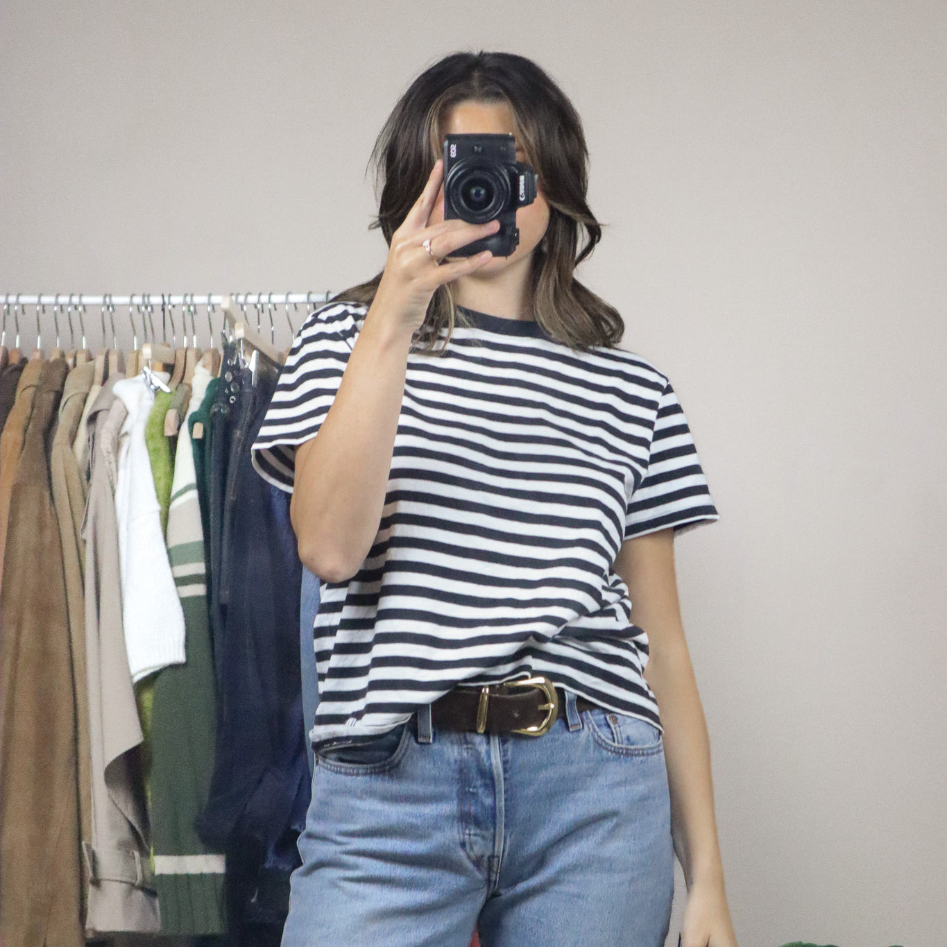Vintage x Striped T-Shirt (S/M)