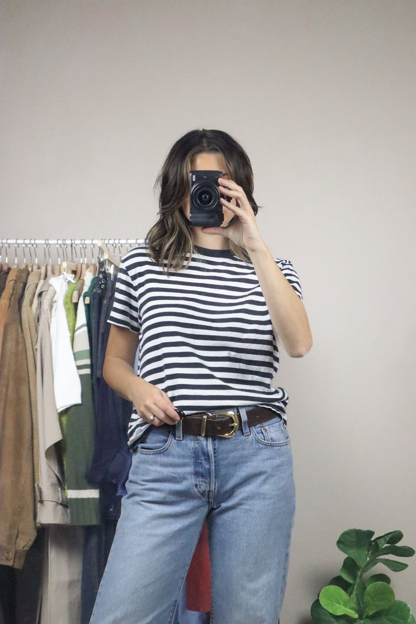 Vintage x Striped T-Shirt (S/M)