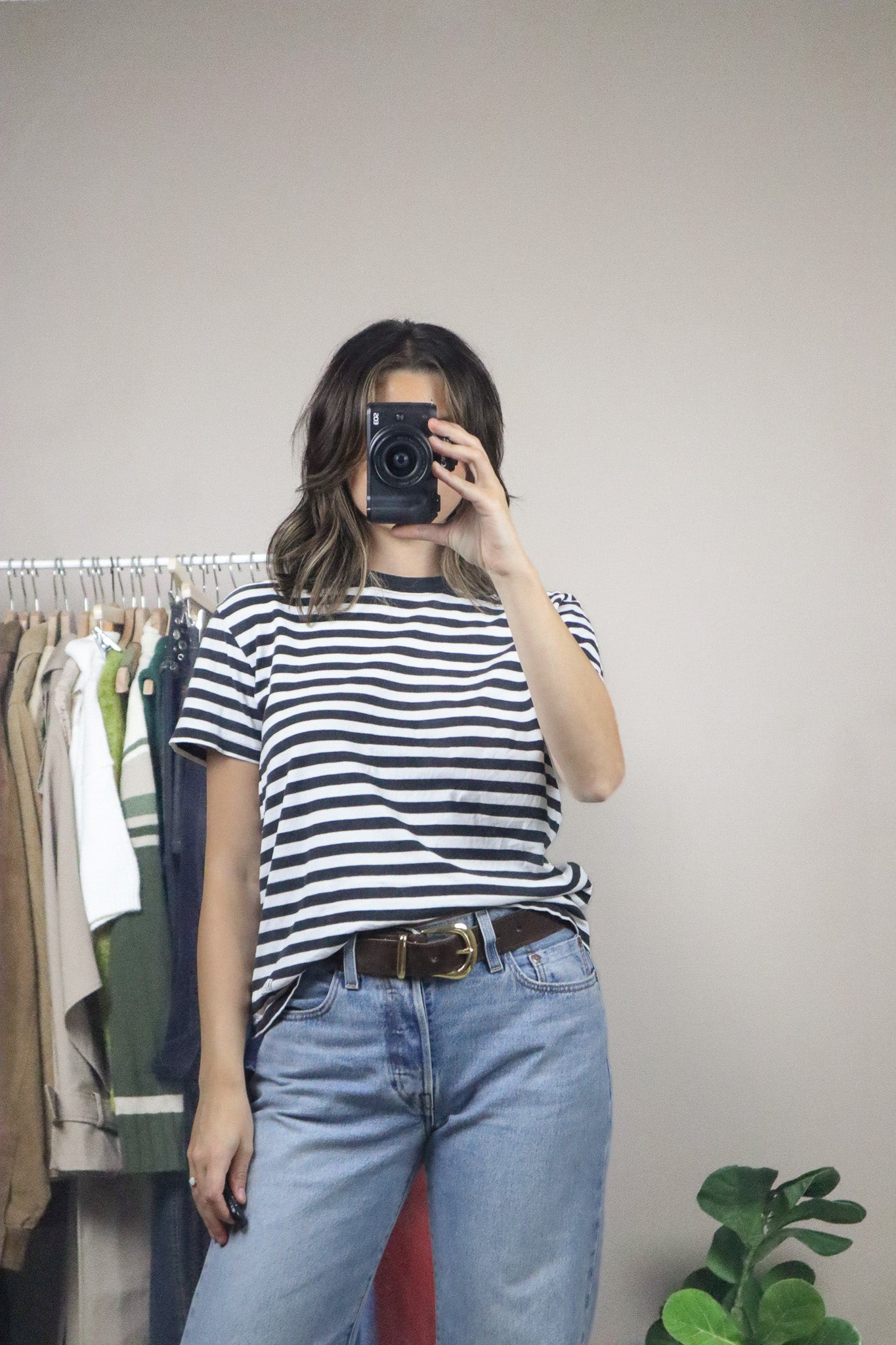 Vintage x Striped T-Shirt (S/M)