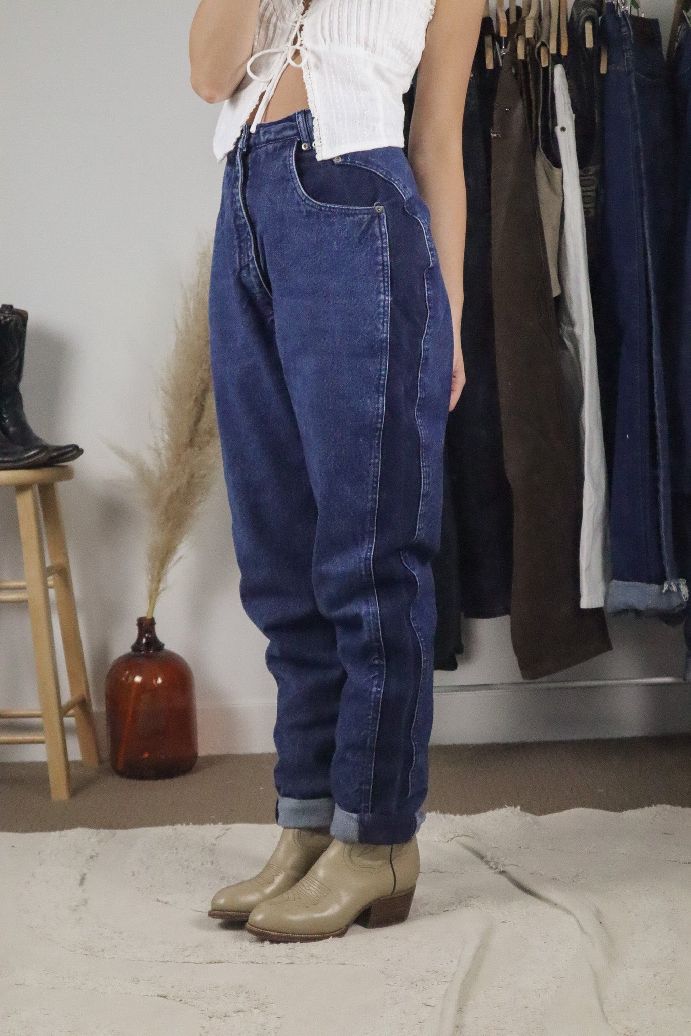 Made in USA x Vintage x Two-Tone Roper Jeans (6/8)