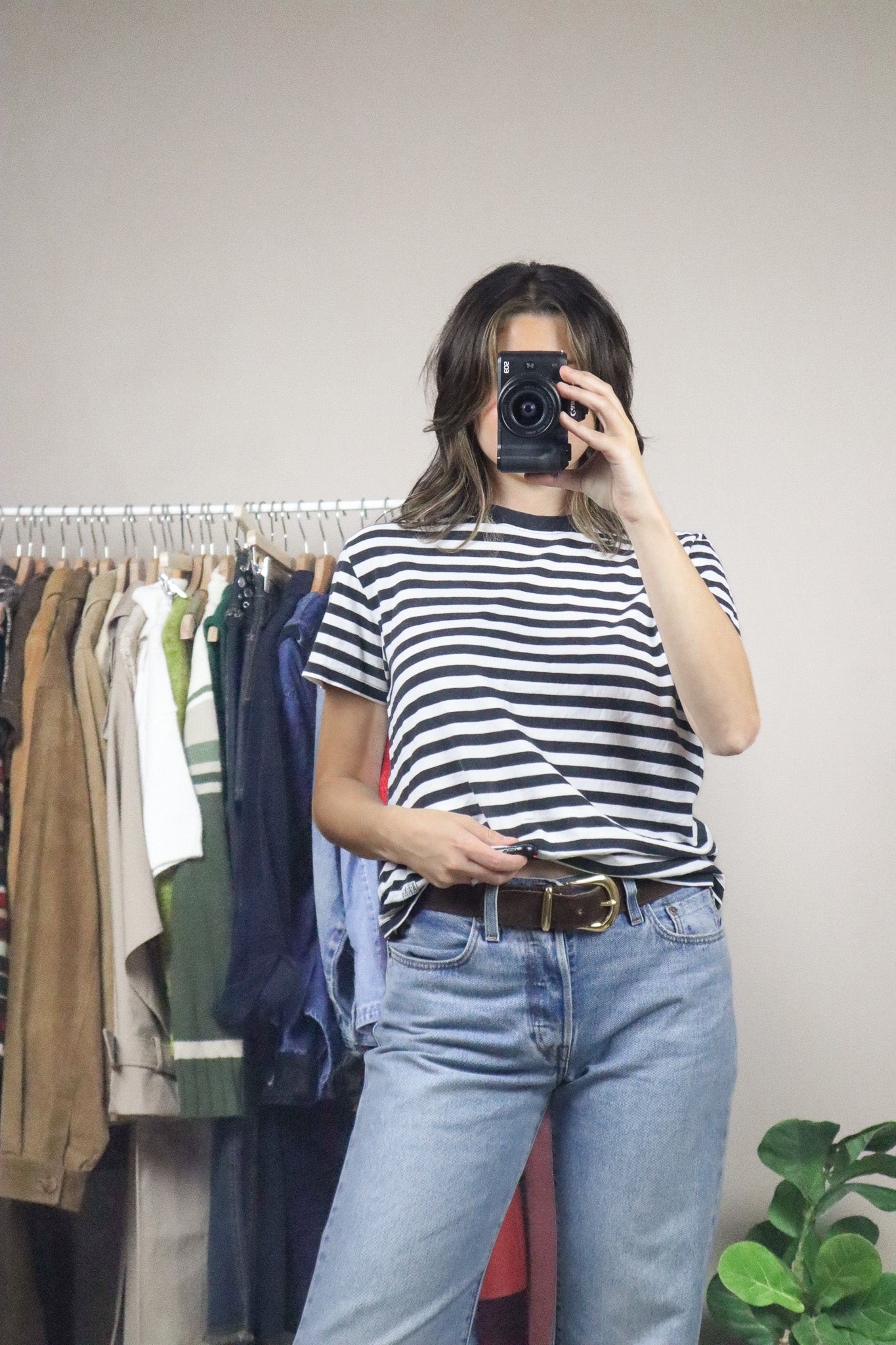 Vintage x Striped T-Shirt (S/M)