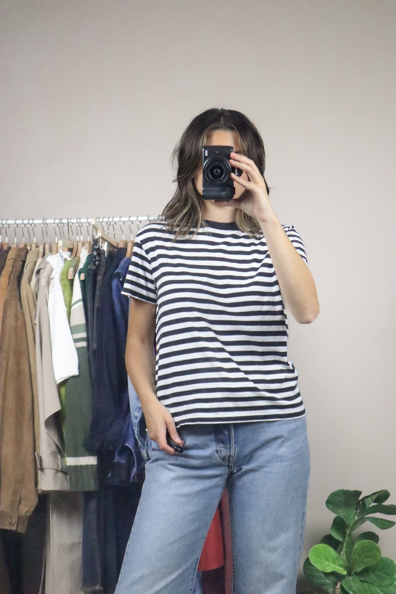 Vintage x Striped T-Shirt (S/M)