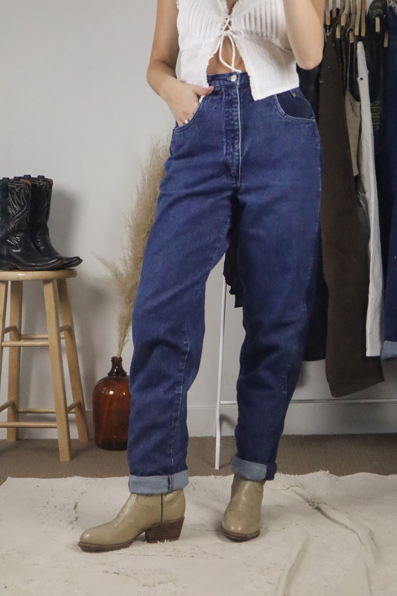 Made in USA x Vintage x Two-Tone Roper Jeans (6/8)