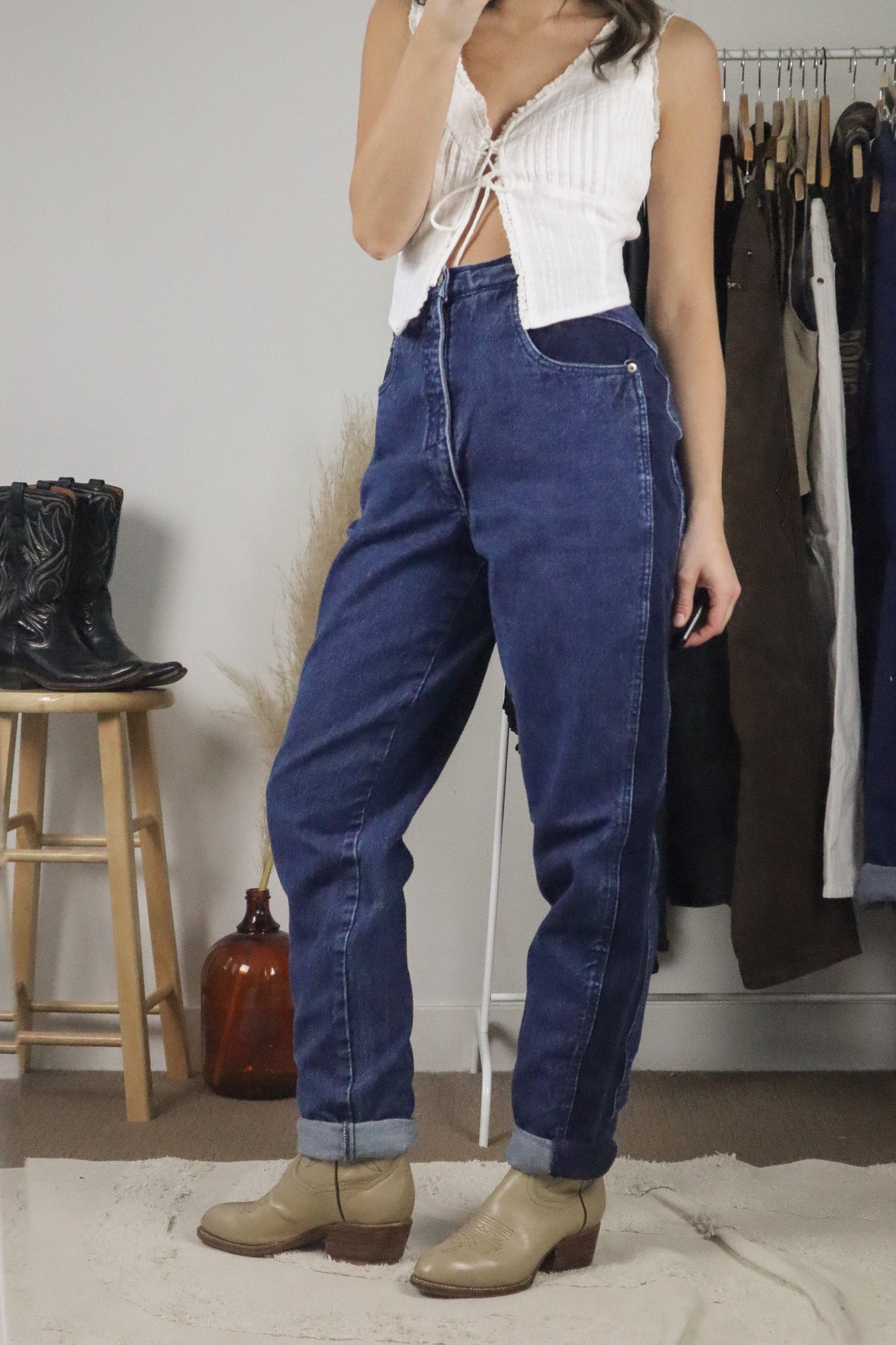 Made in USA x Vintage x Two-Tone Roper Jeans (6/8)