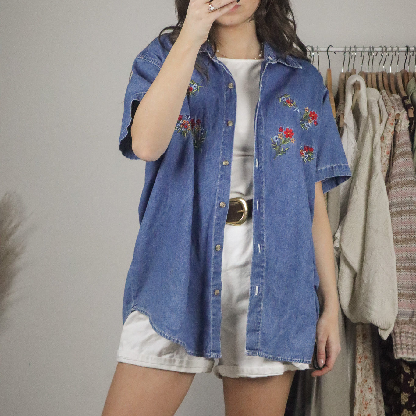 Vintage x Denim Embroidered Short Sleeve (L/XL)