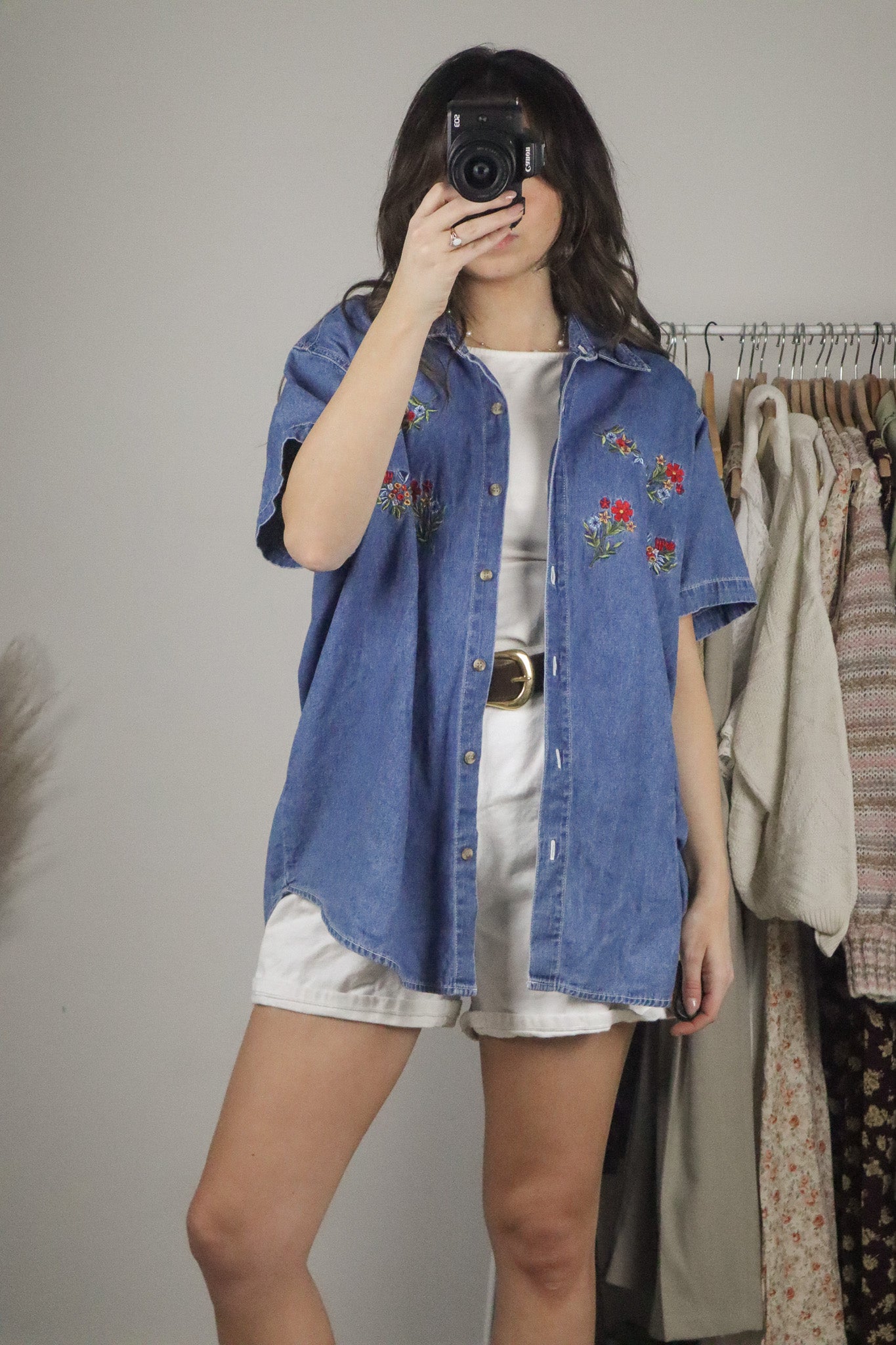 Vintage x Denim Embroidered Short Sleeve (L/XL)