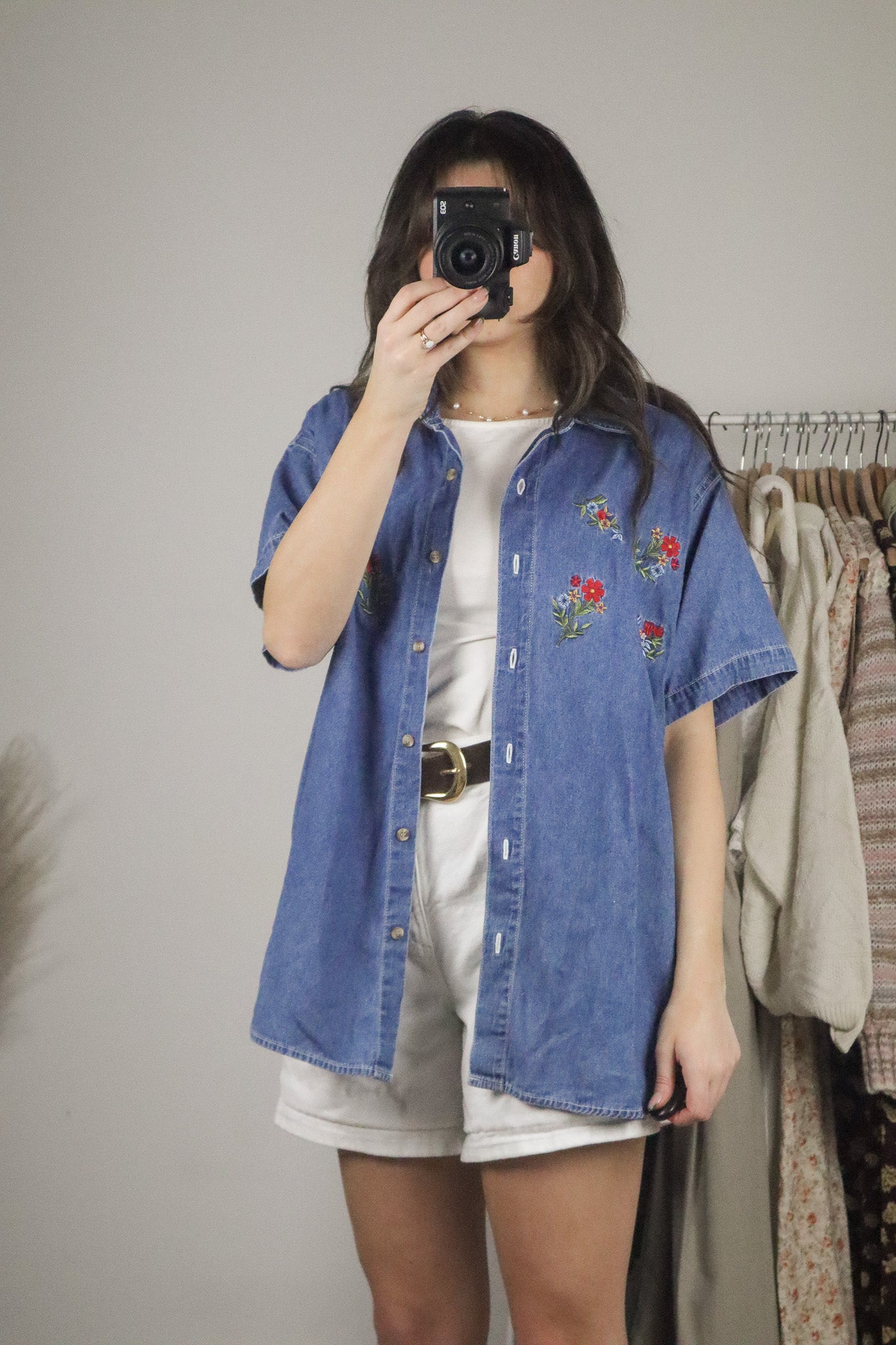 Vintage x Denim Embroidered Short Sleeve (L/XL)