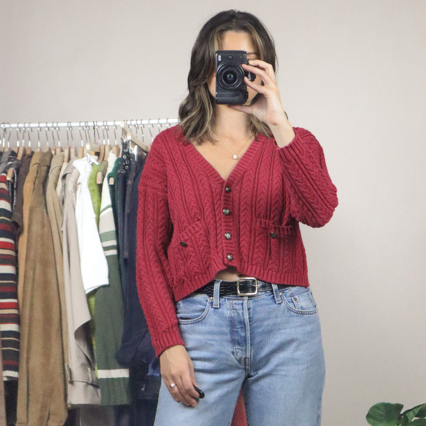 Vintage x Cropped Cardi (XS/S)