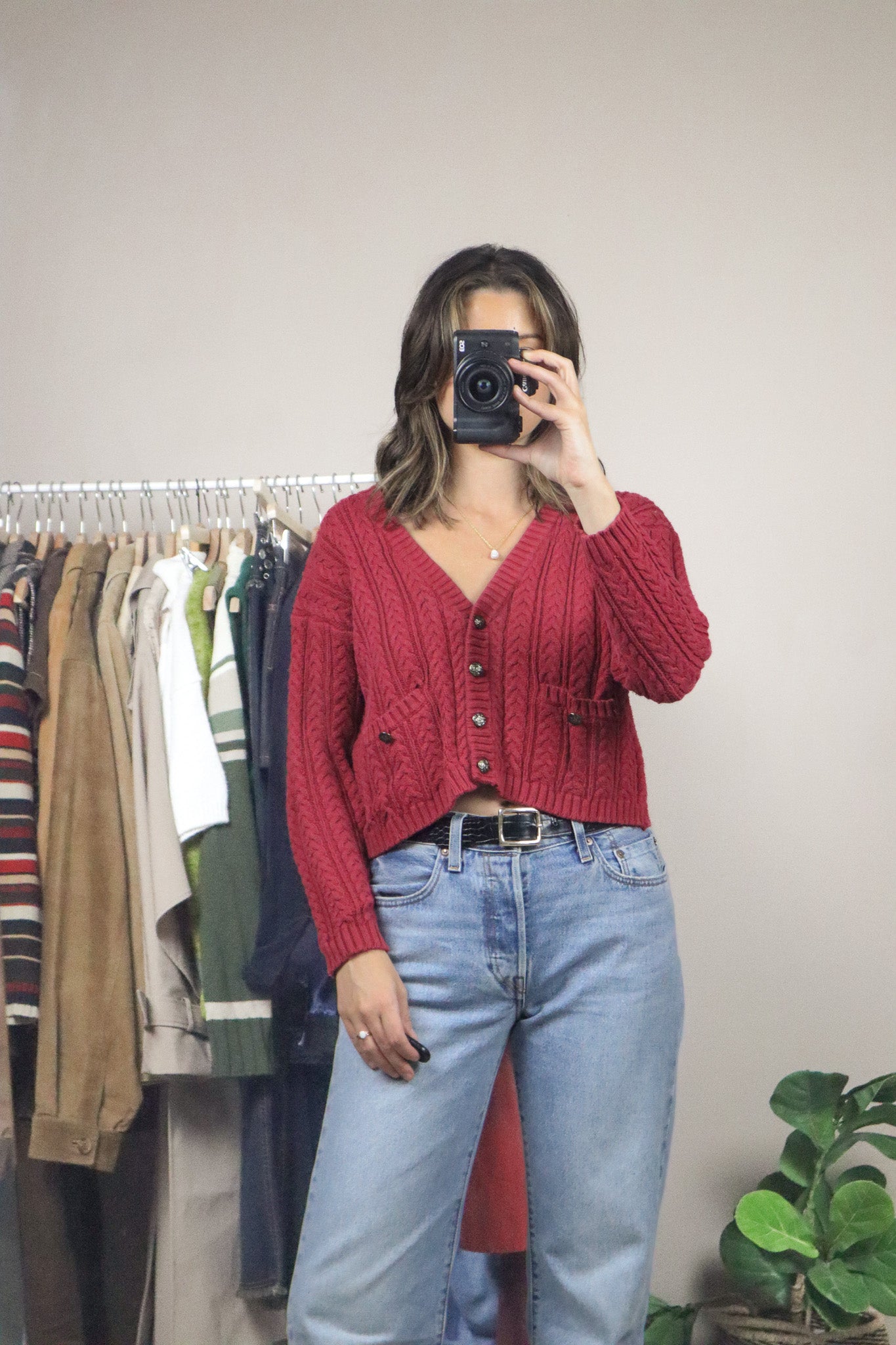 Vintage x Cropped Cardi (XS/S)