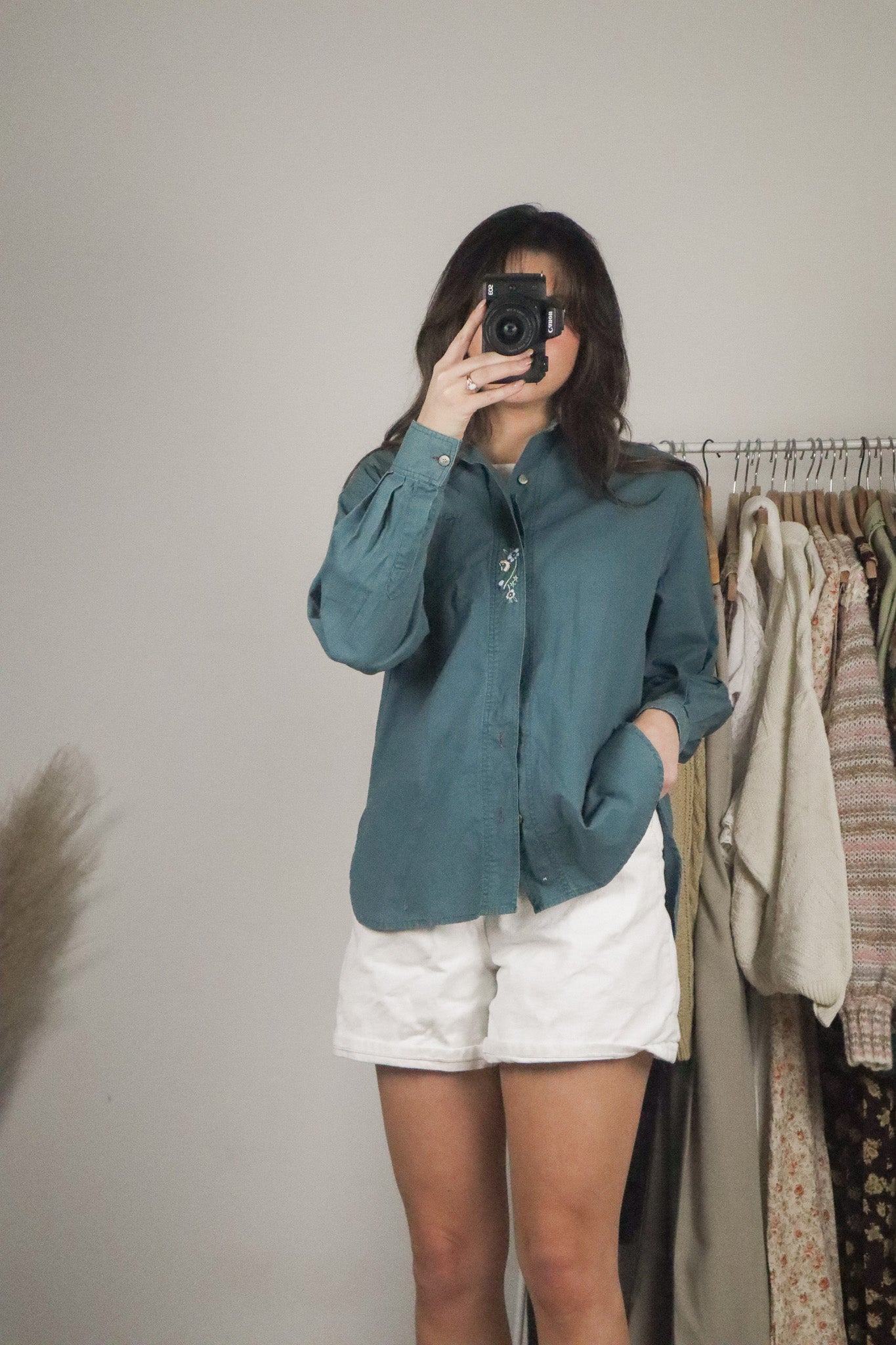 Vintage x Embroidered Button Down (S)