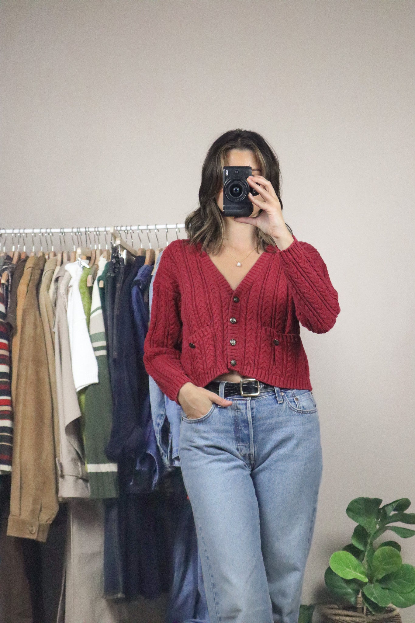 Vintage x Cropped Cardi (XS/S)