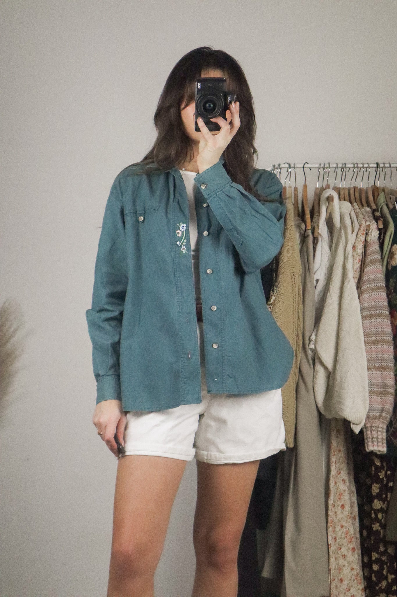 Vintage x Embroidered Button Down (S)