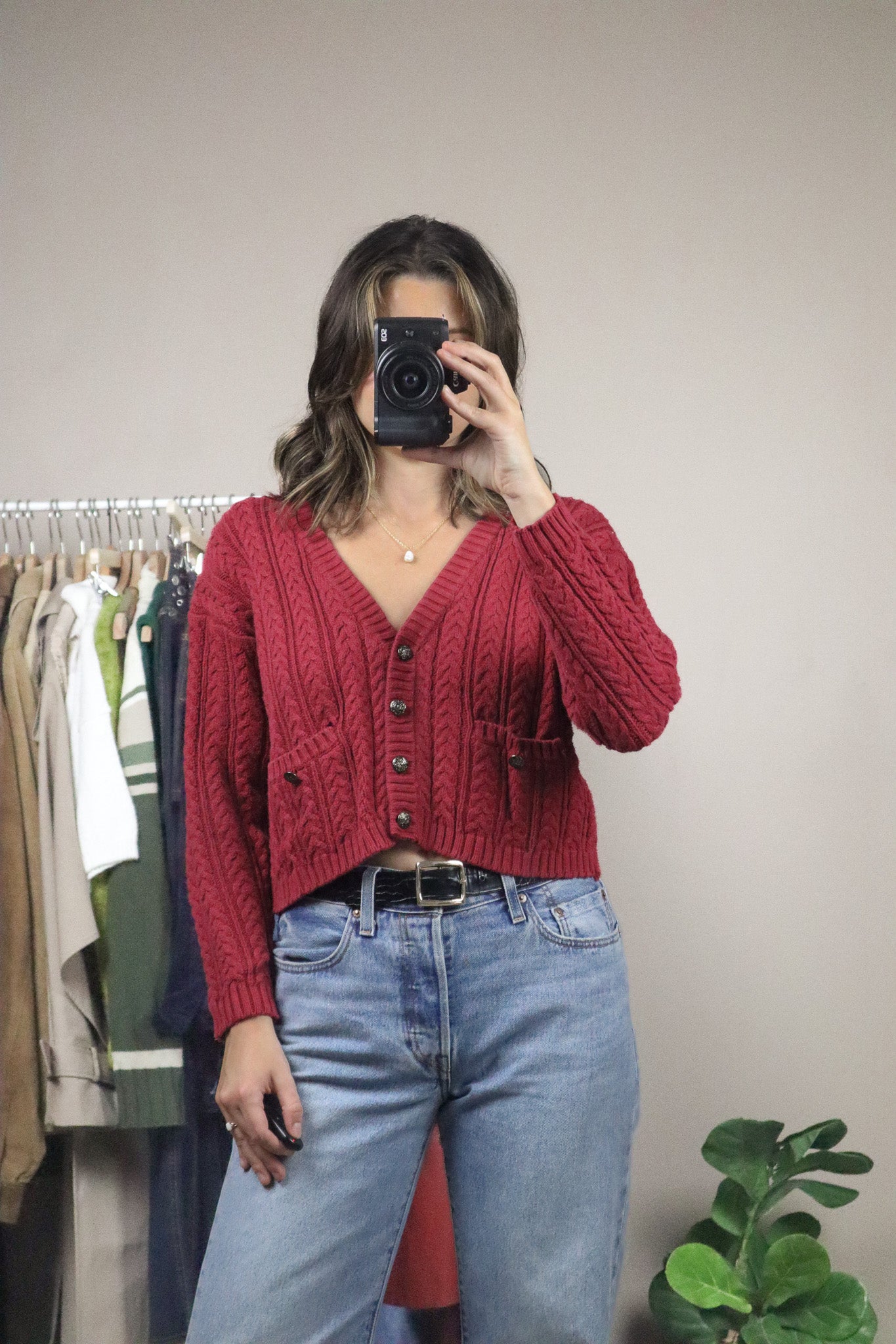 Vintage x Cropped Cardi (XS/S)