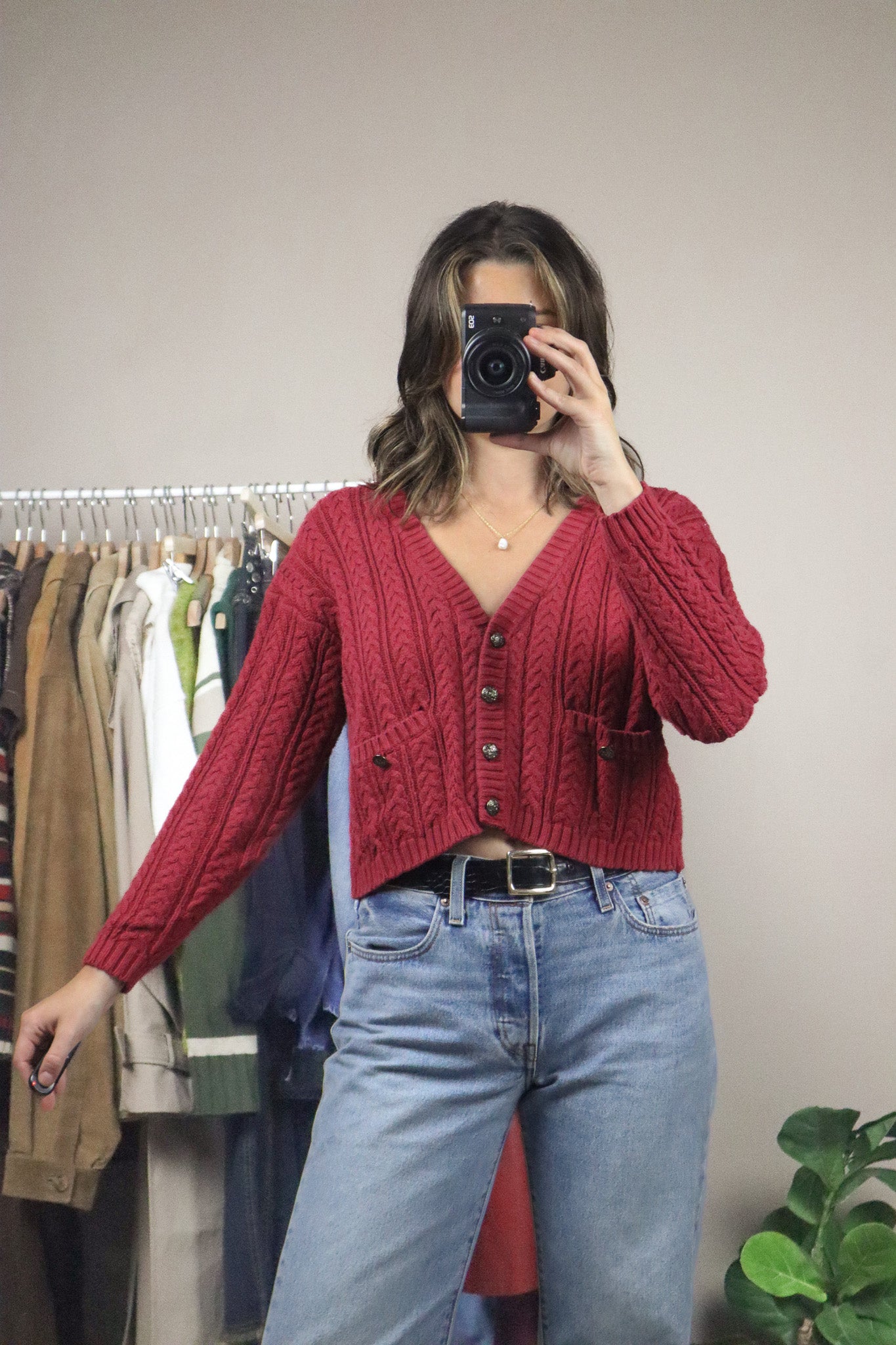 Vintage x Cropped Cardi (XS/S)