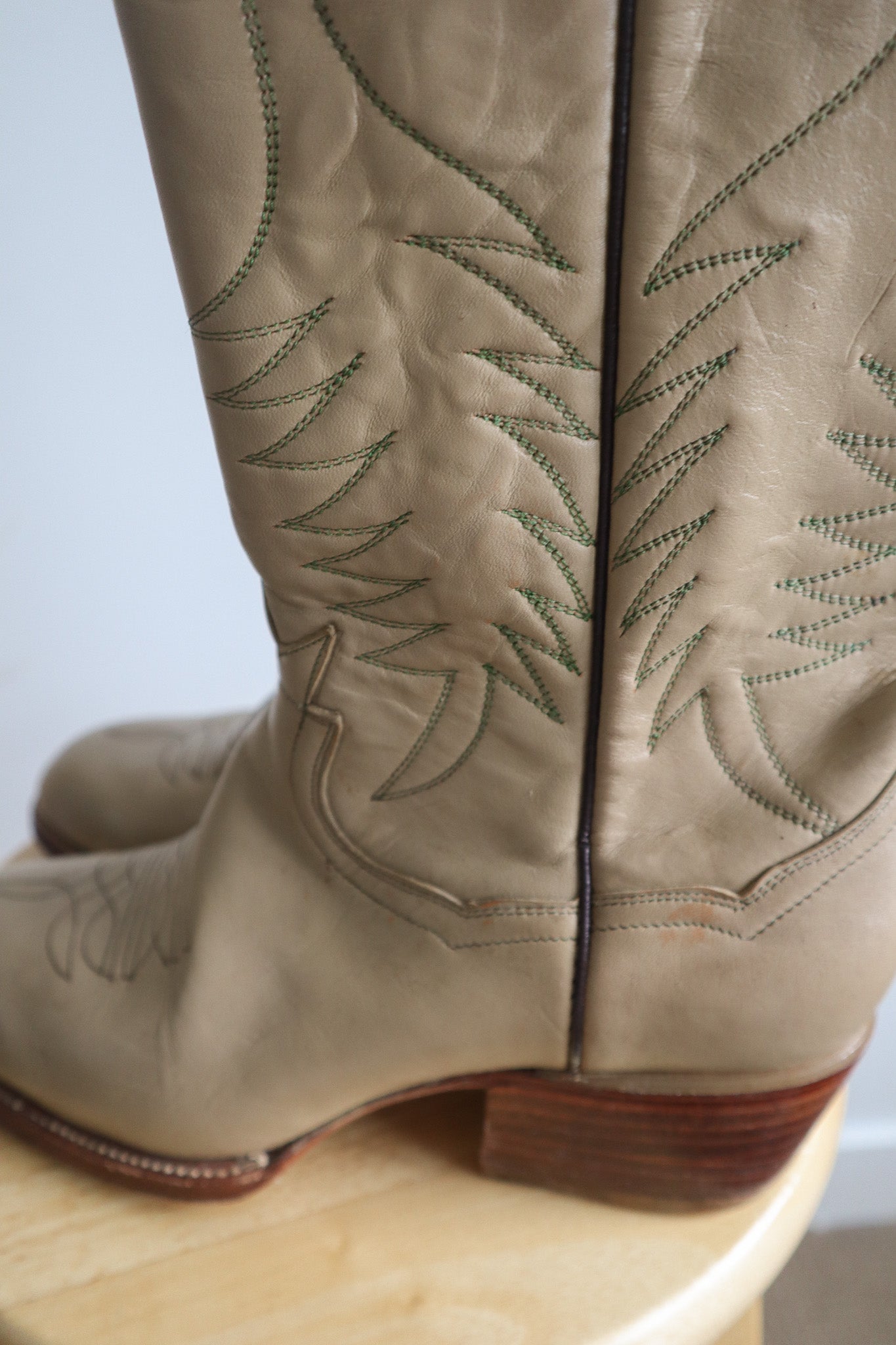 Vintage x Leather Cowboy Boots (W9.5)
