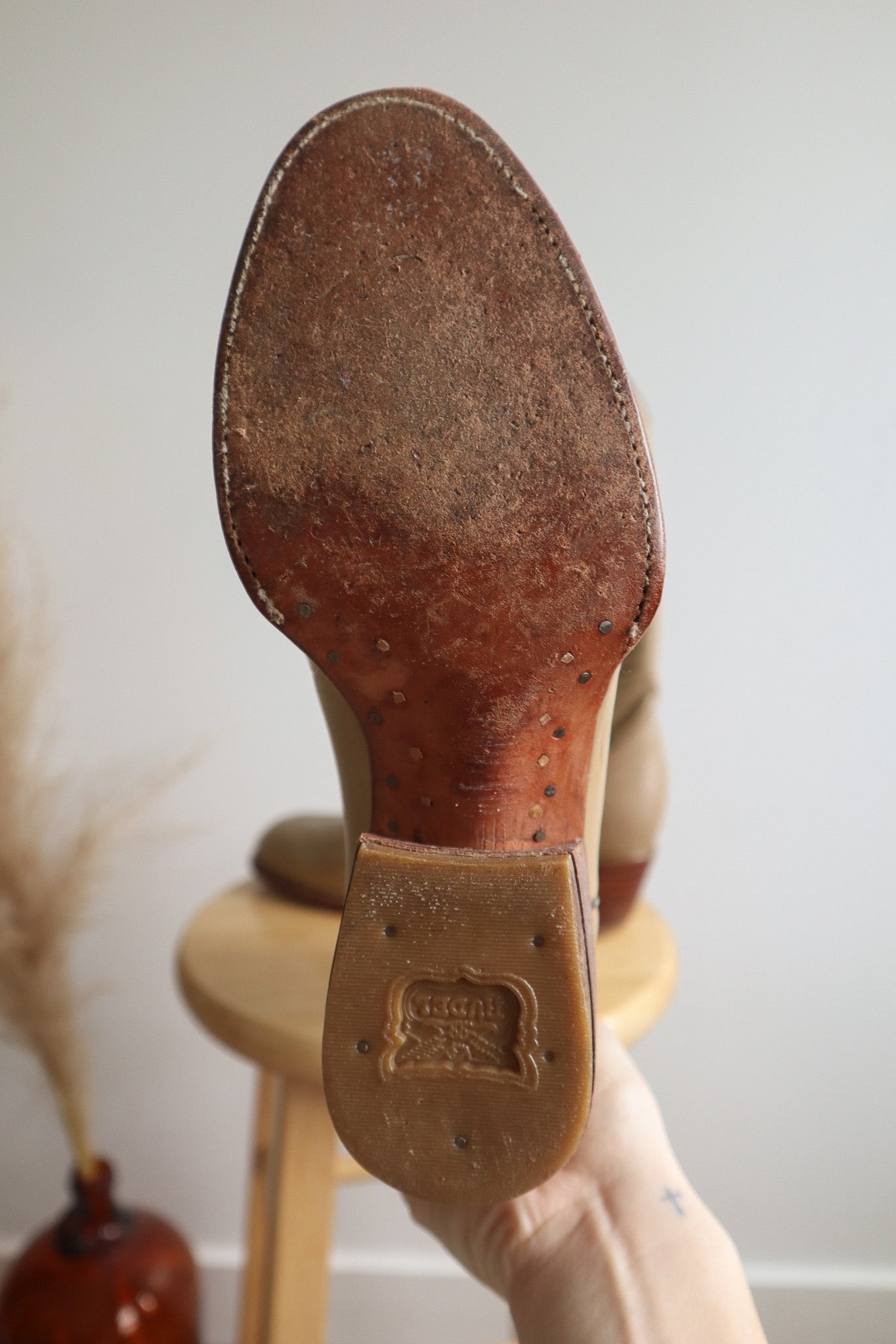 Vintage x Leather Cowboy Boots (W9.5)