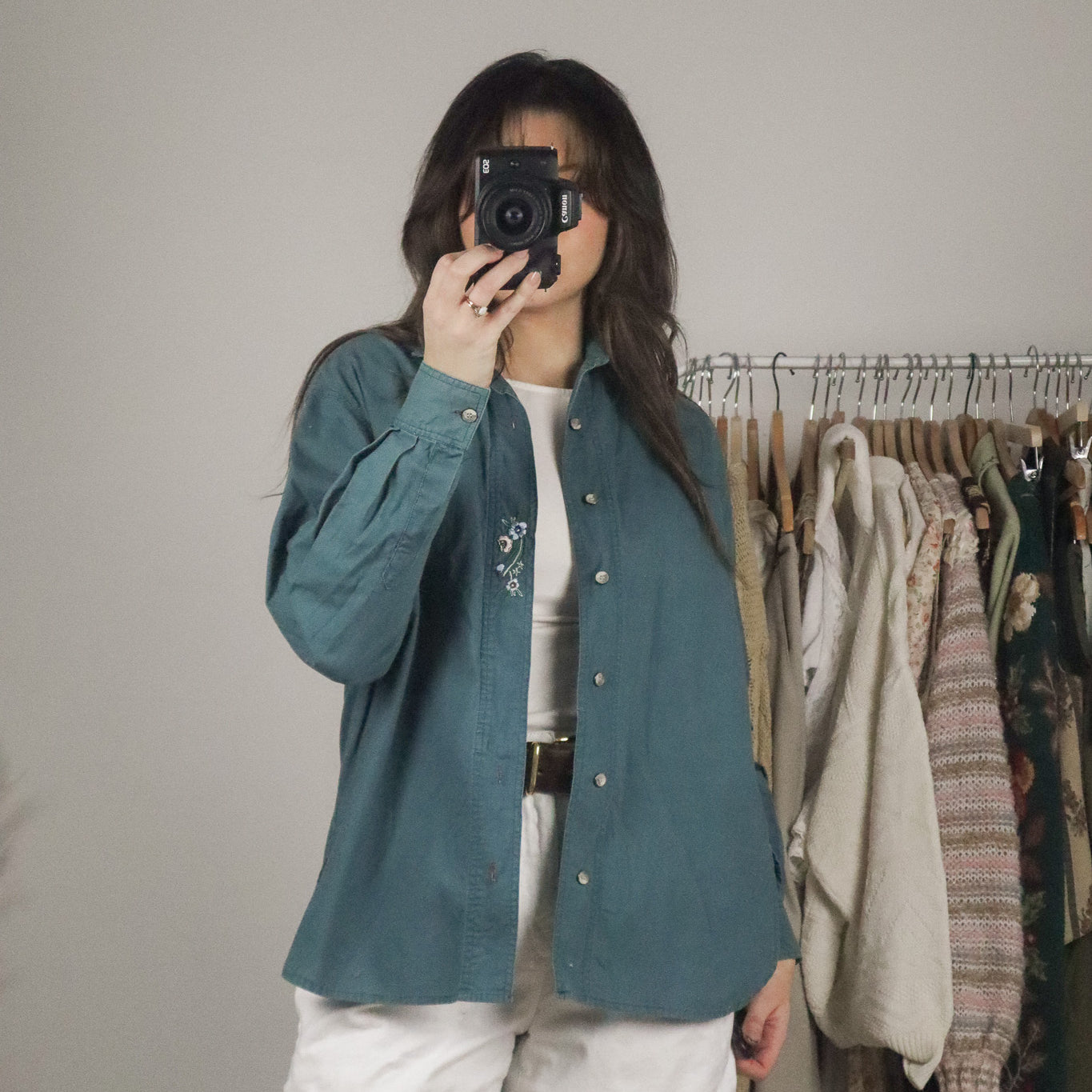 Vintage x Embroidered Button Down (S)