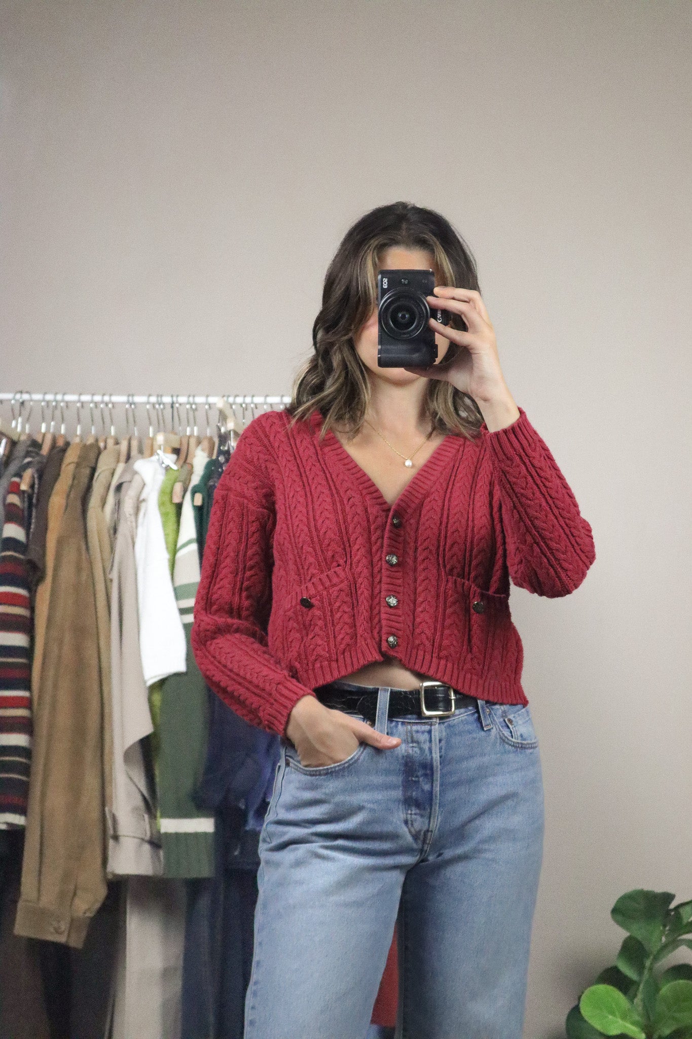 Vintage x Cropped Cardi (XS/S)
