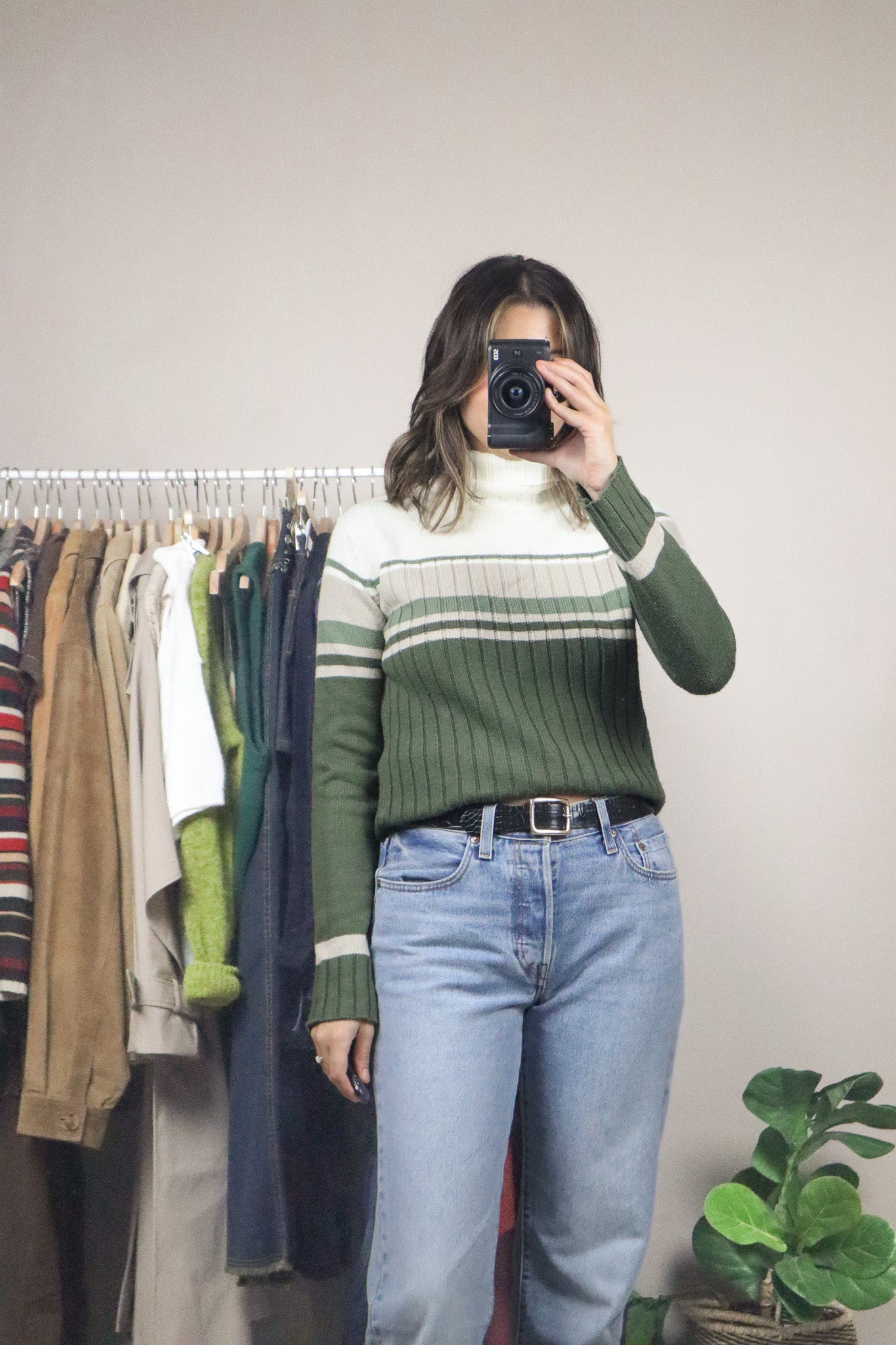 Vintage x Striped Turtleneck (S/M)