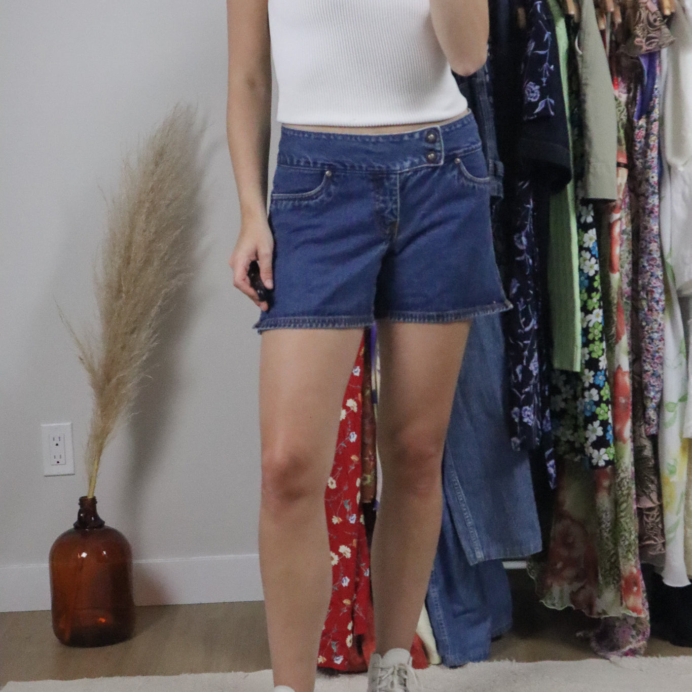 Vintage x Denim Mid-Rise Shorts (6)