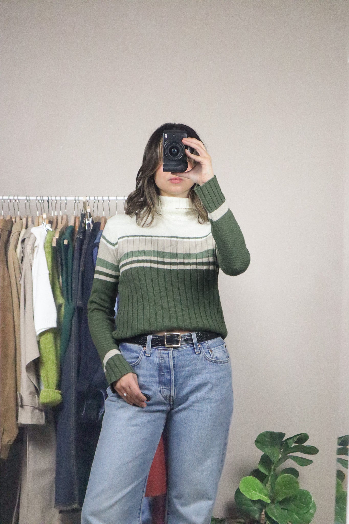 Vintage x Striped Turtleneck (S/M)
