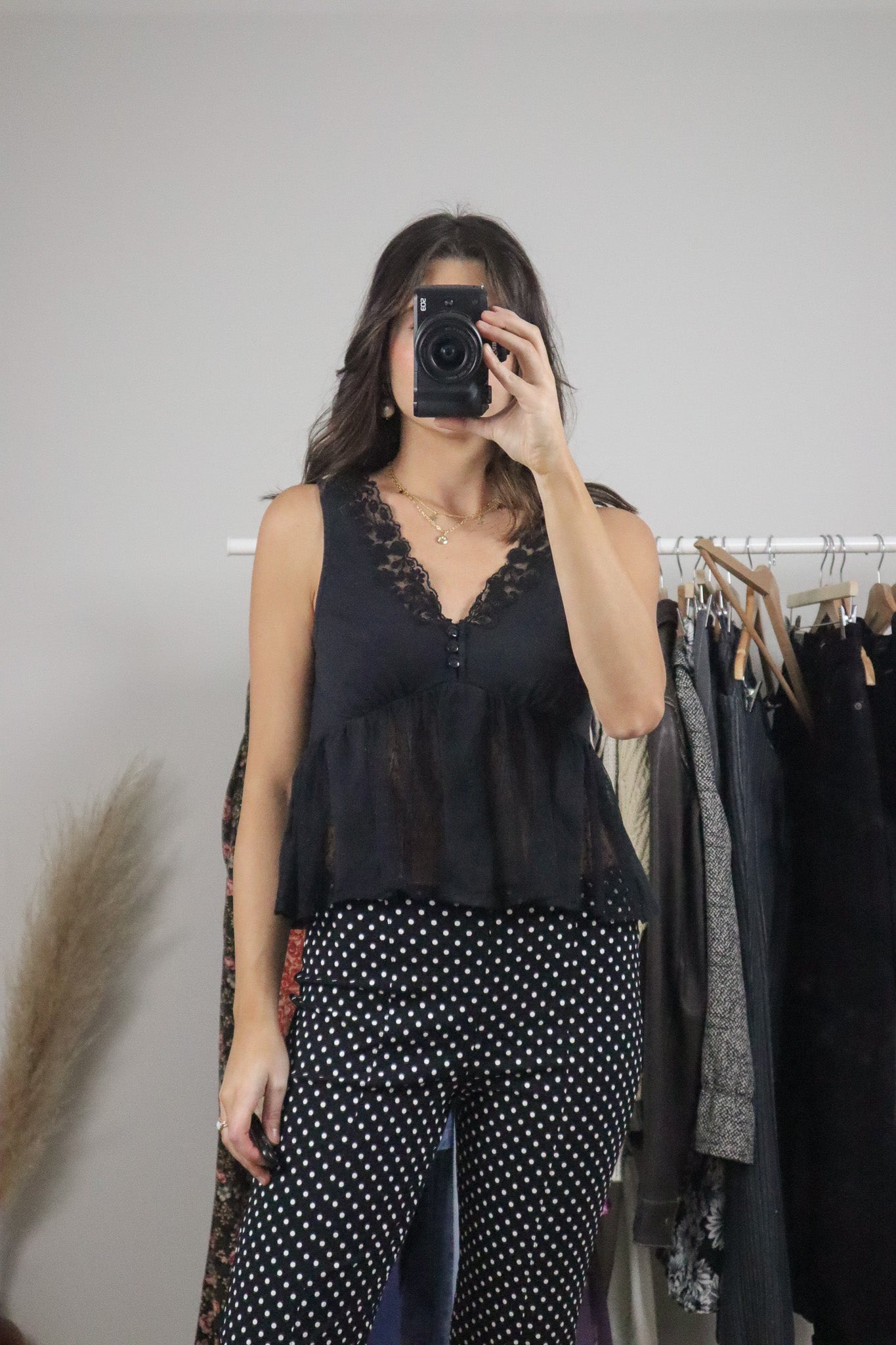 Deadstock x Anthropology Cotton Babydoll Lace Tank (S)