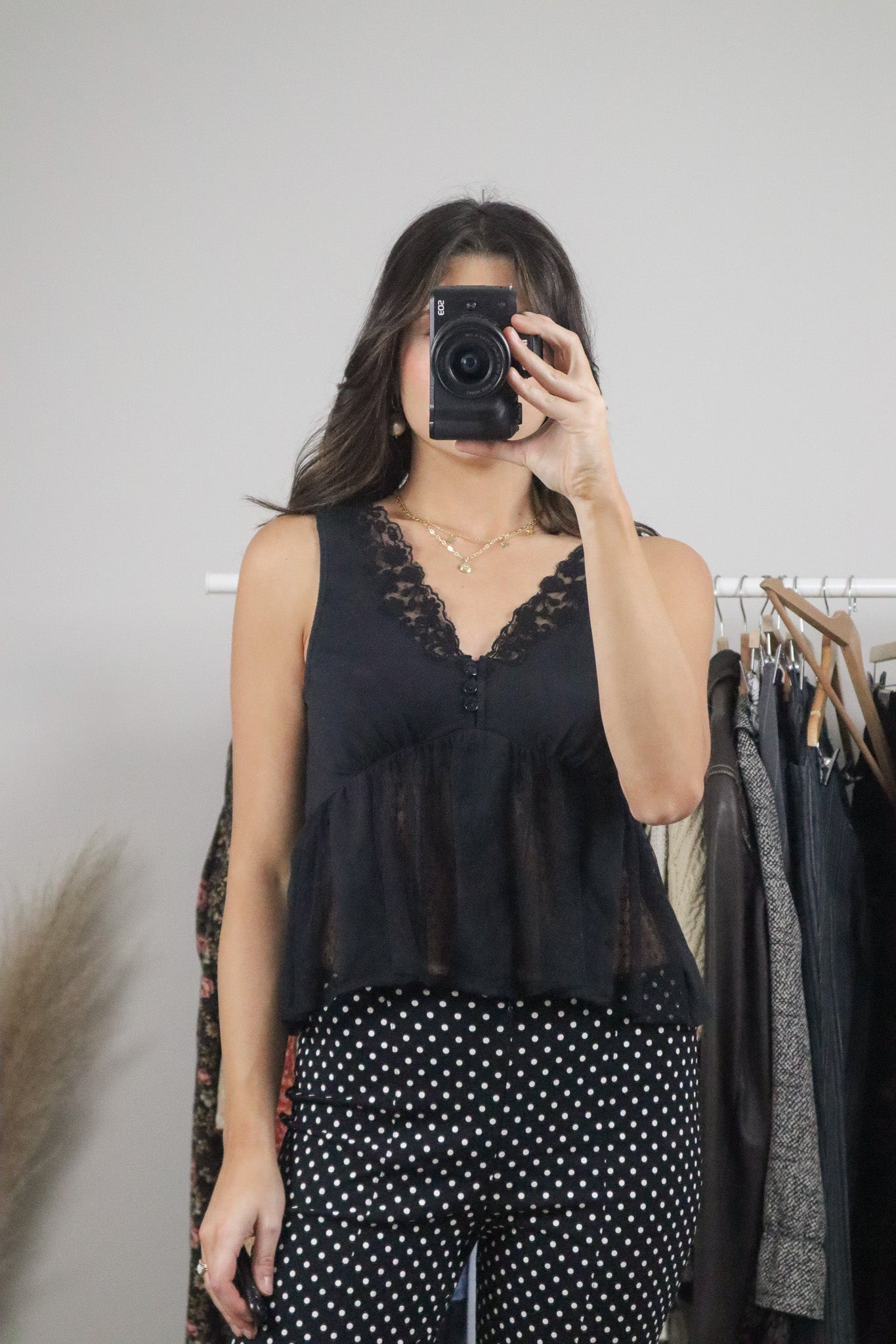 Deadstock x Anthropology Cotton Babydoll Lace Tank (S)