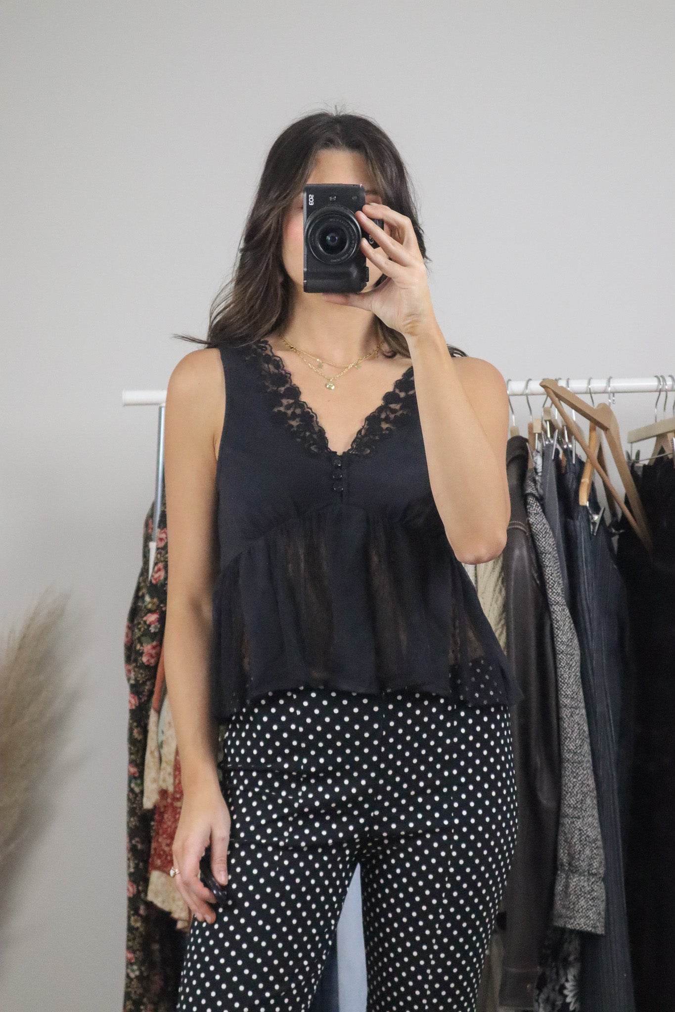 Deadstock x Anthropology Cotton Babydoll Lace Tank (S)