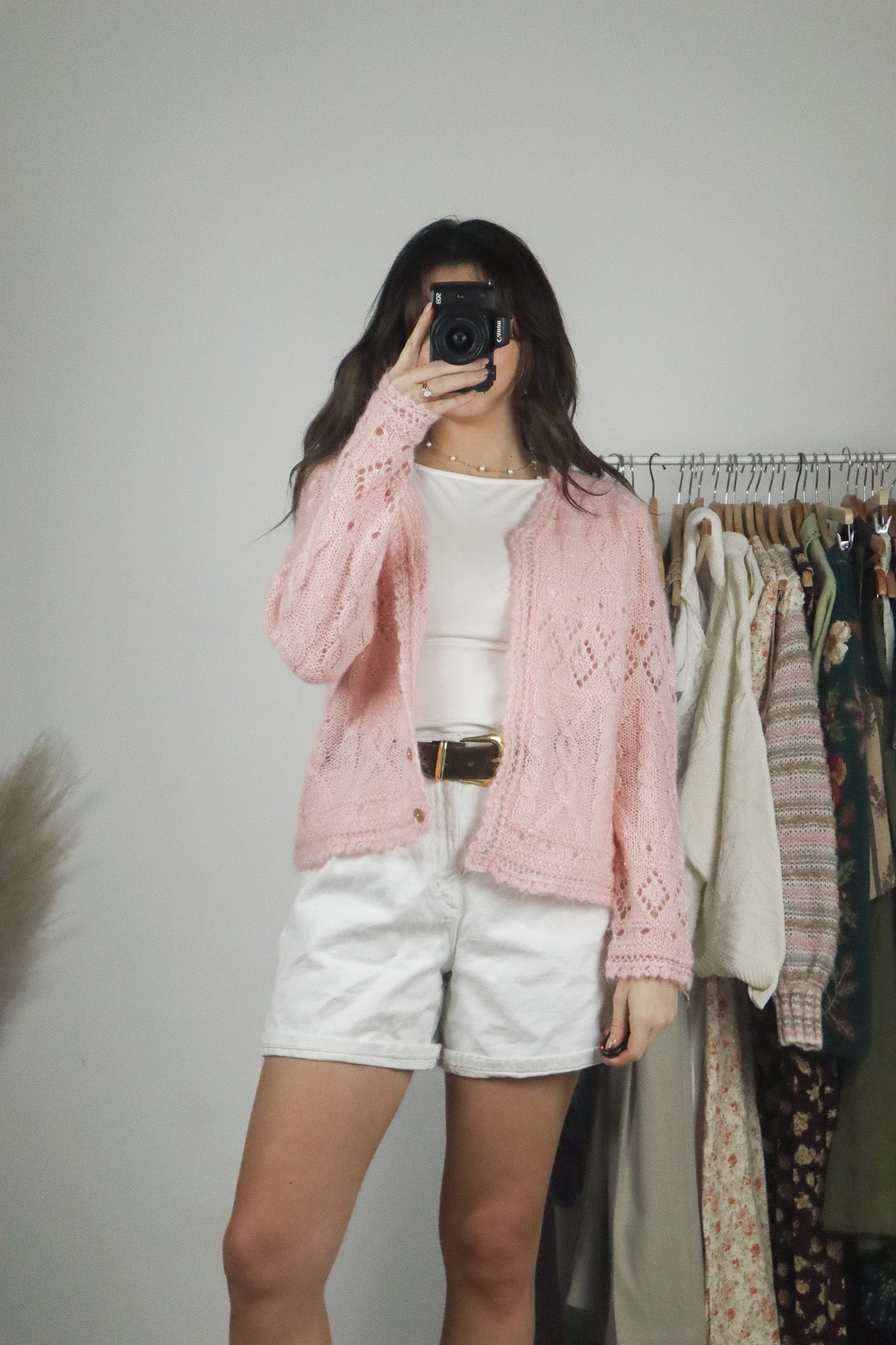 Vintage x Beaded Wool Blend Cardigan (S)