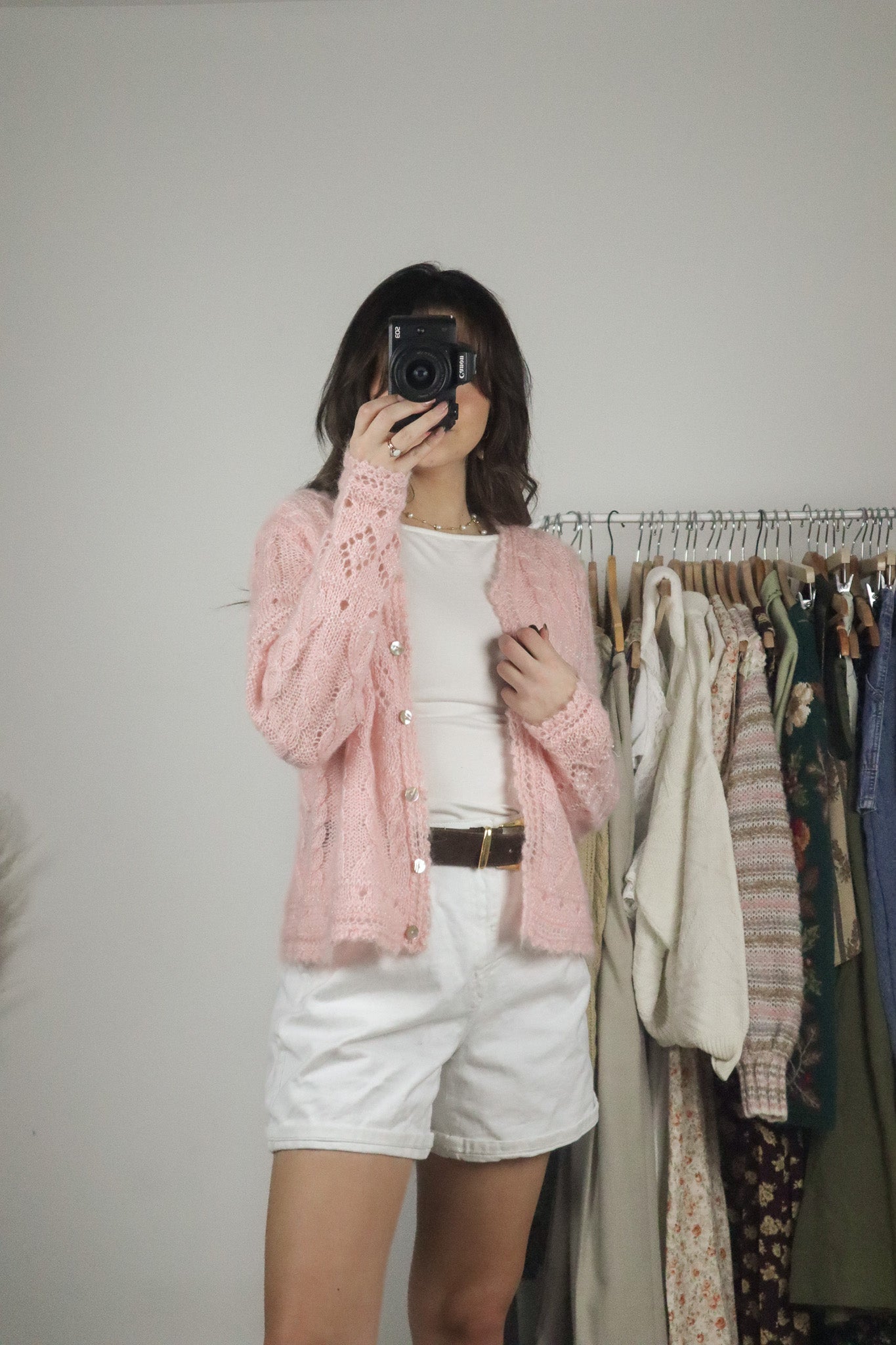 Vintage x Beaded Wool Blend Cardigan (S)