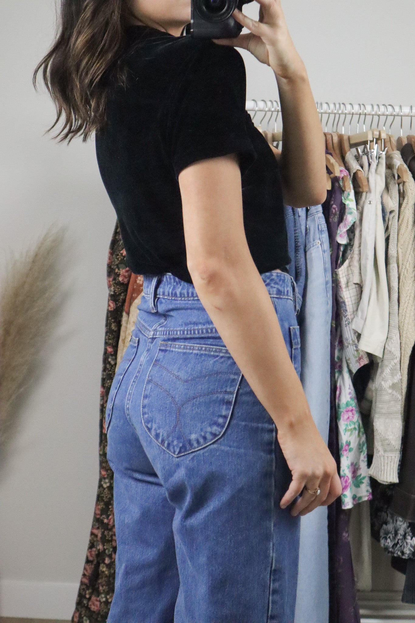 Made in USA x Vintage x Velvet Quater Zip Short-Sleeve (M)