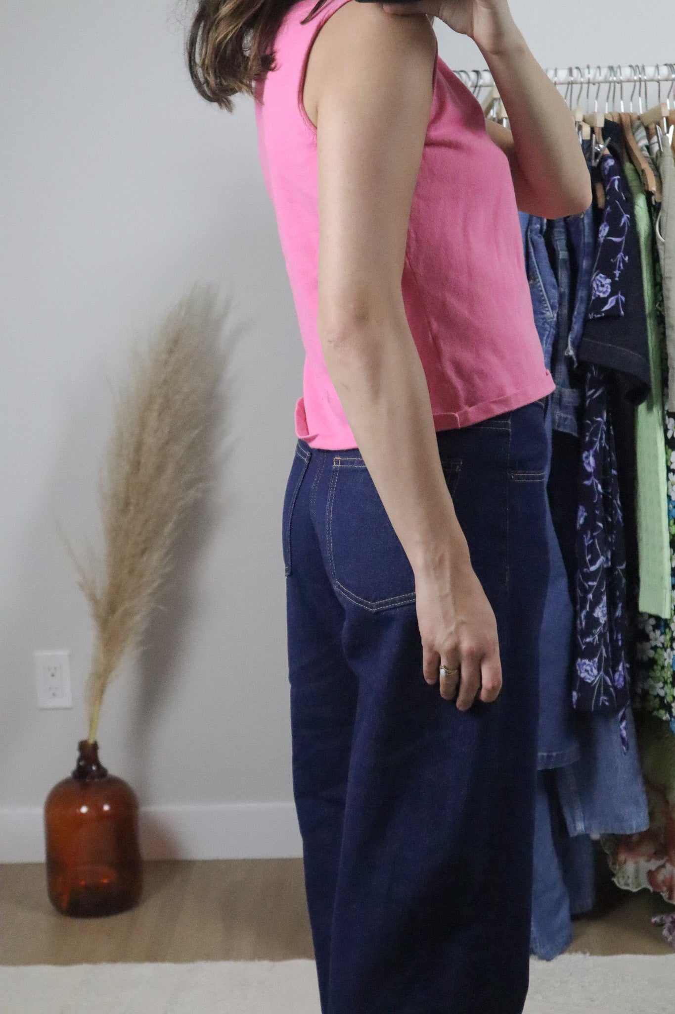 Vintage x Sequin V-Neck Knit Tank (S/M)