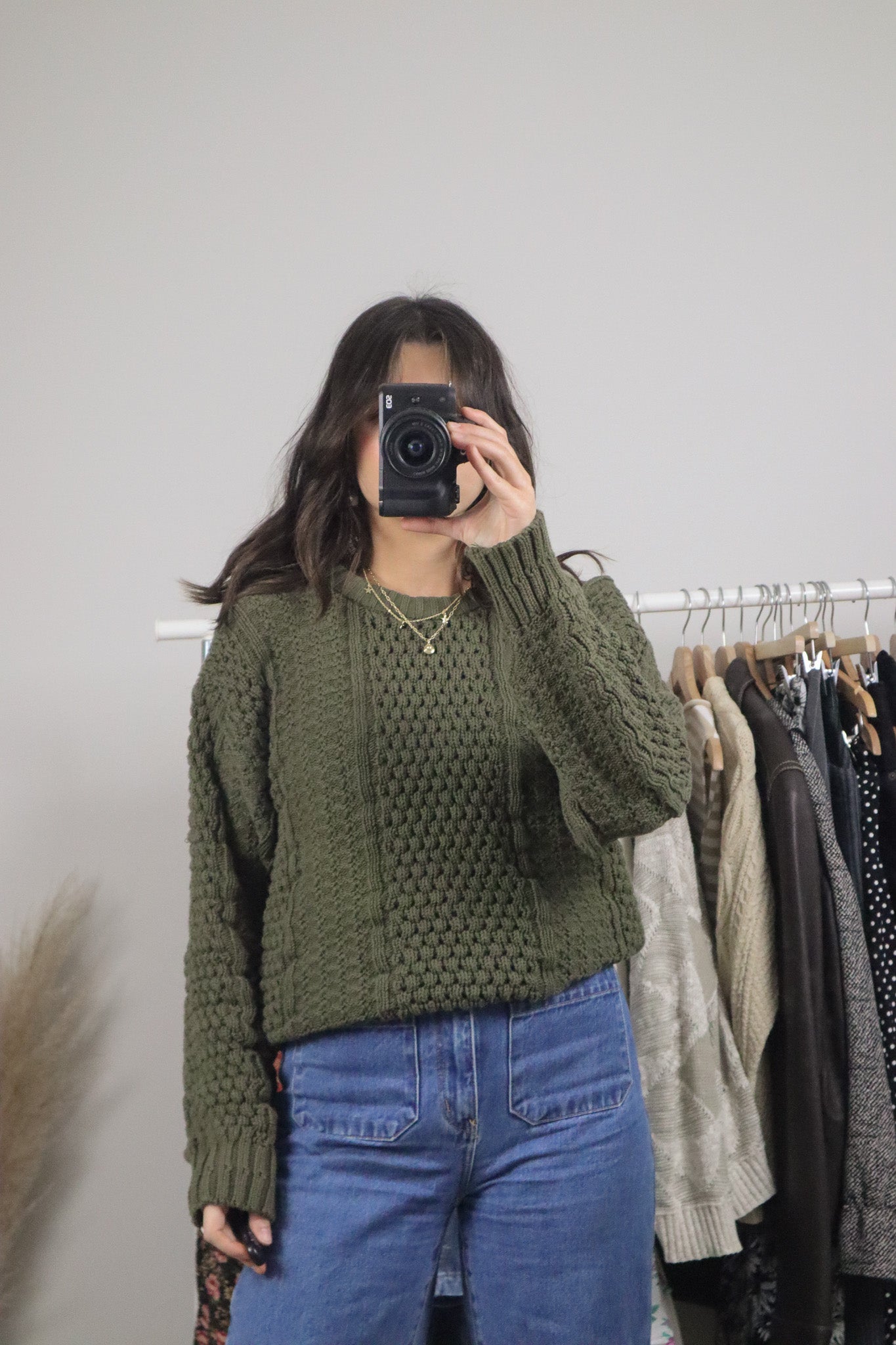 Made in Korea x Vintage x Cotton Chunky Knit Sweater (M)