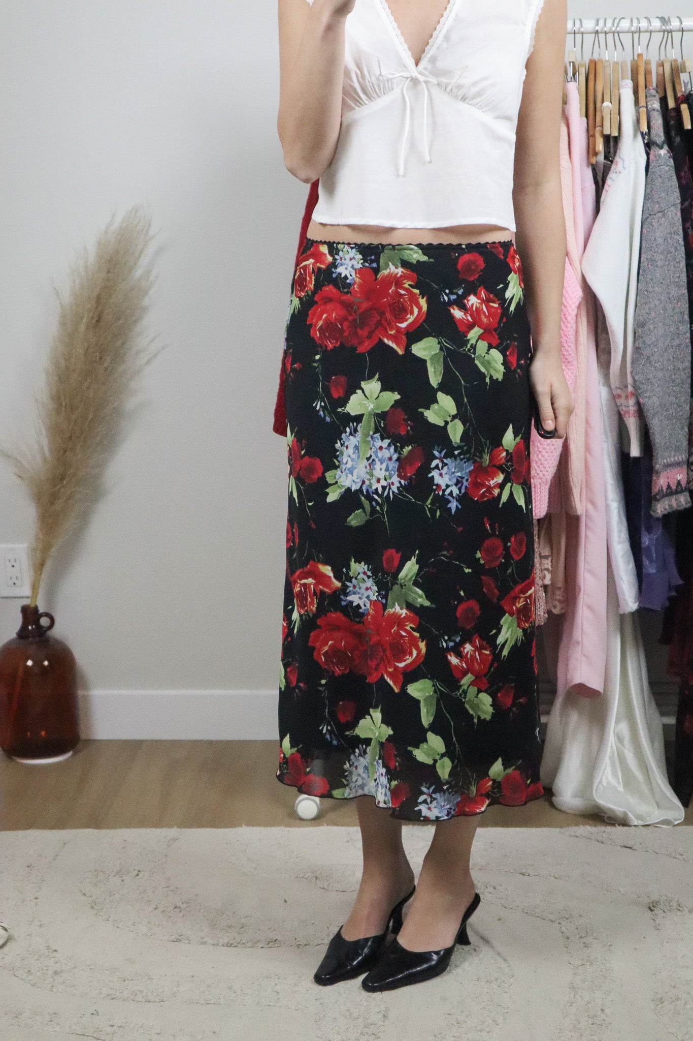 Made in Canada x Vintage x Rose Maxi Skirt (6/8)